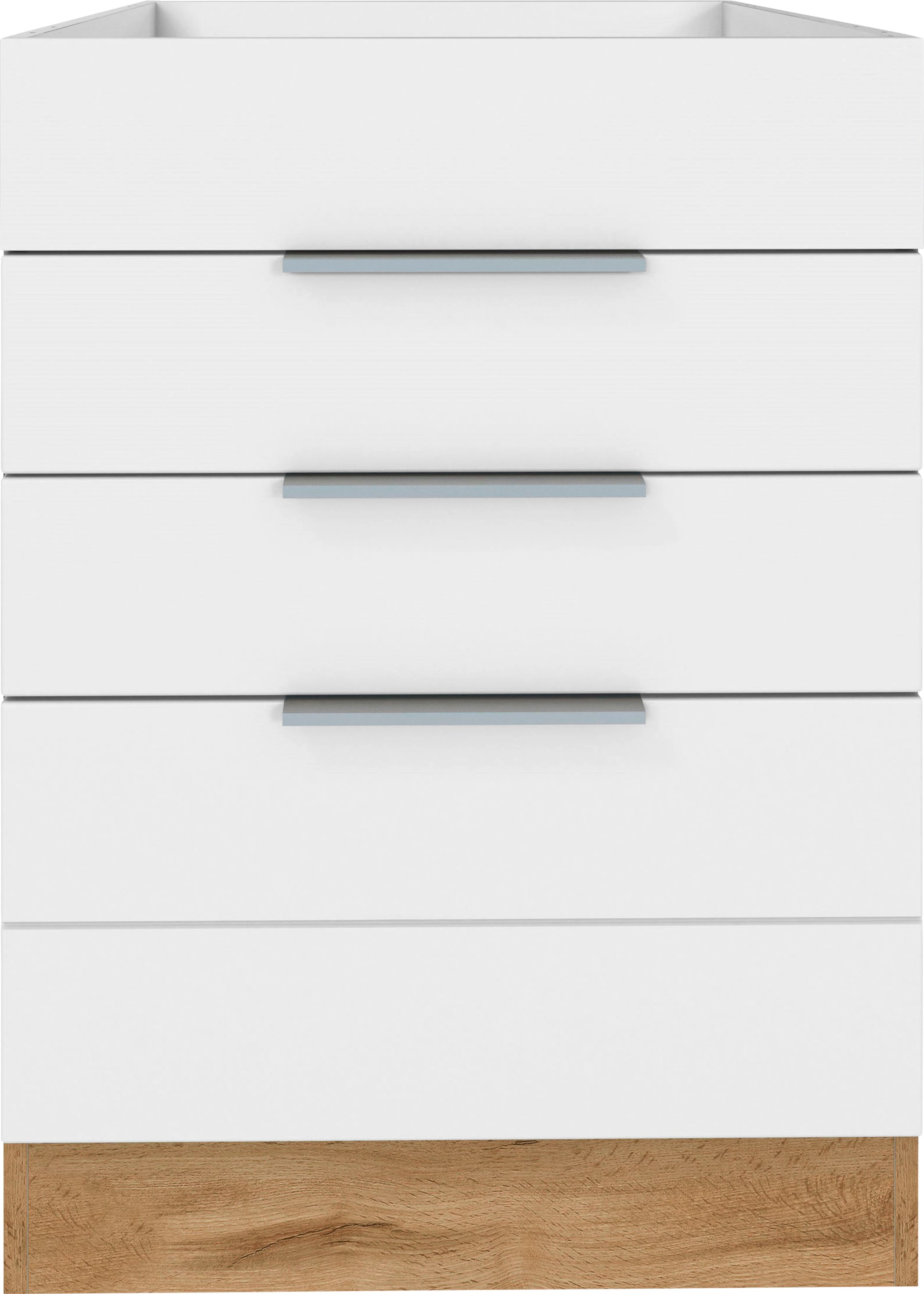 KOCHSTATION Armoire d'encastrement pour table de cuisson »KS-Luhe« 60 cm de large, façades MDF de haute qualité avec liseré horizontal