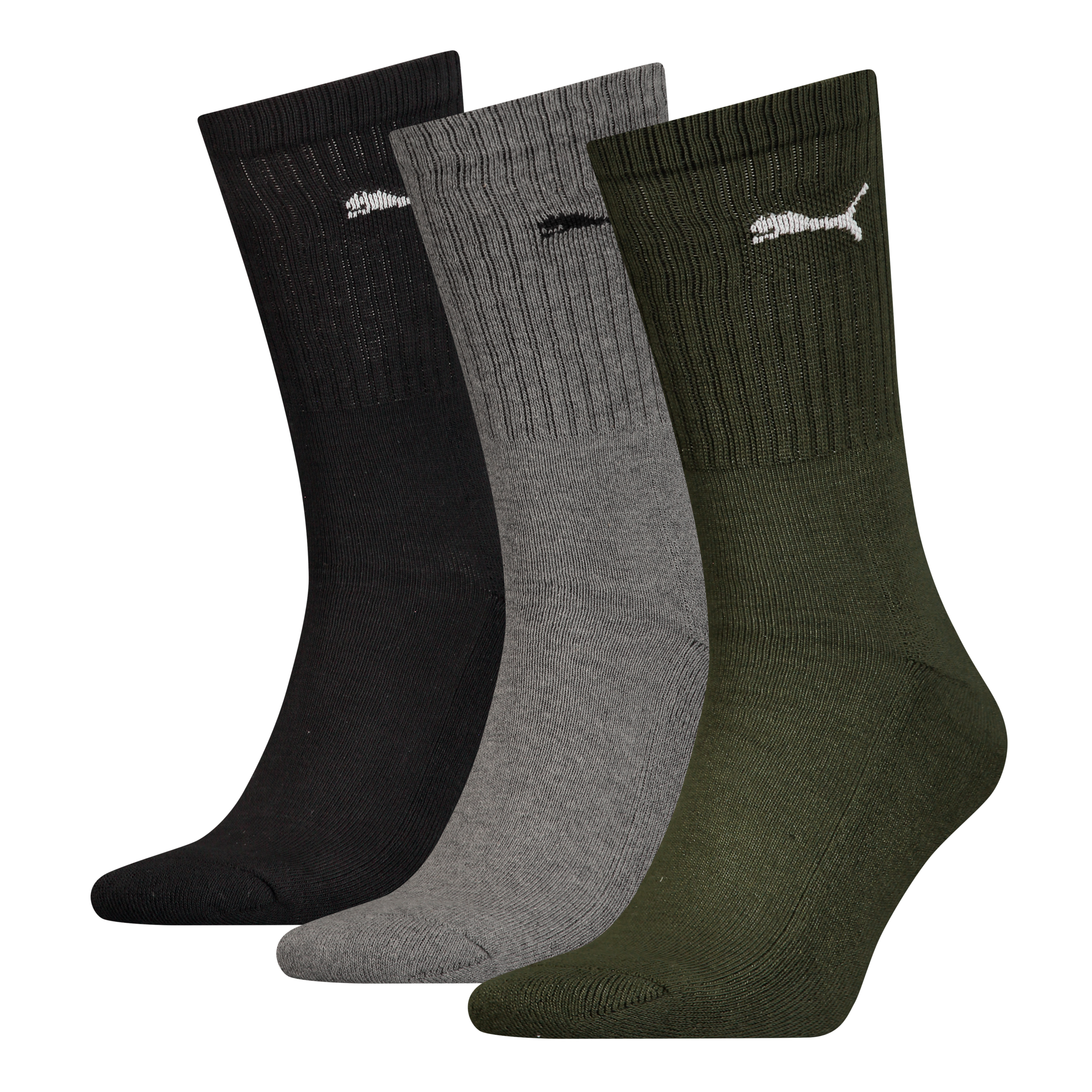 PUMA Chaussettes »PUMA UNISEX CREW SOCK 3P« 3 Paar,  mit farblichem Logo