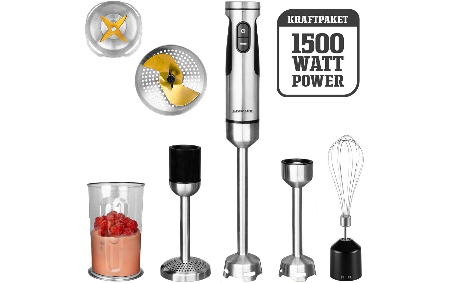 Gastroback Stabmixer »Powermix Stabmixer Professional 1.500W« 1500 W inkl. 5-teiligem Zubehör