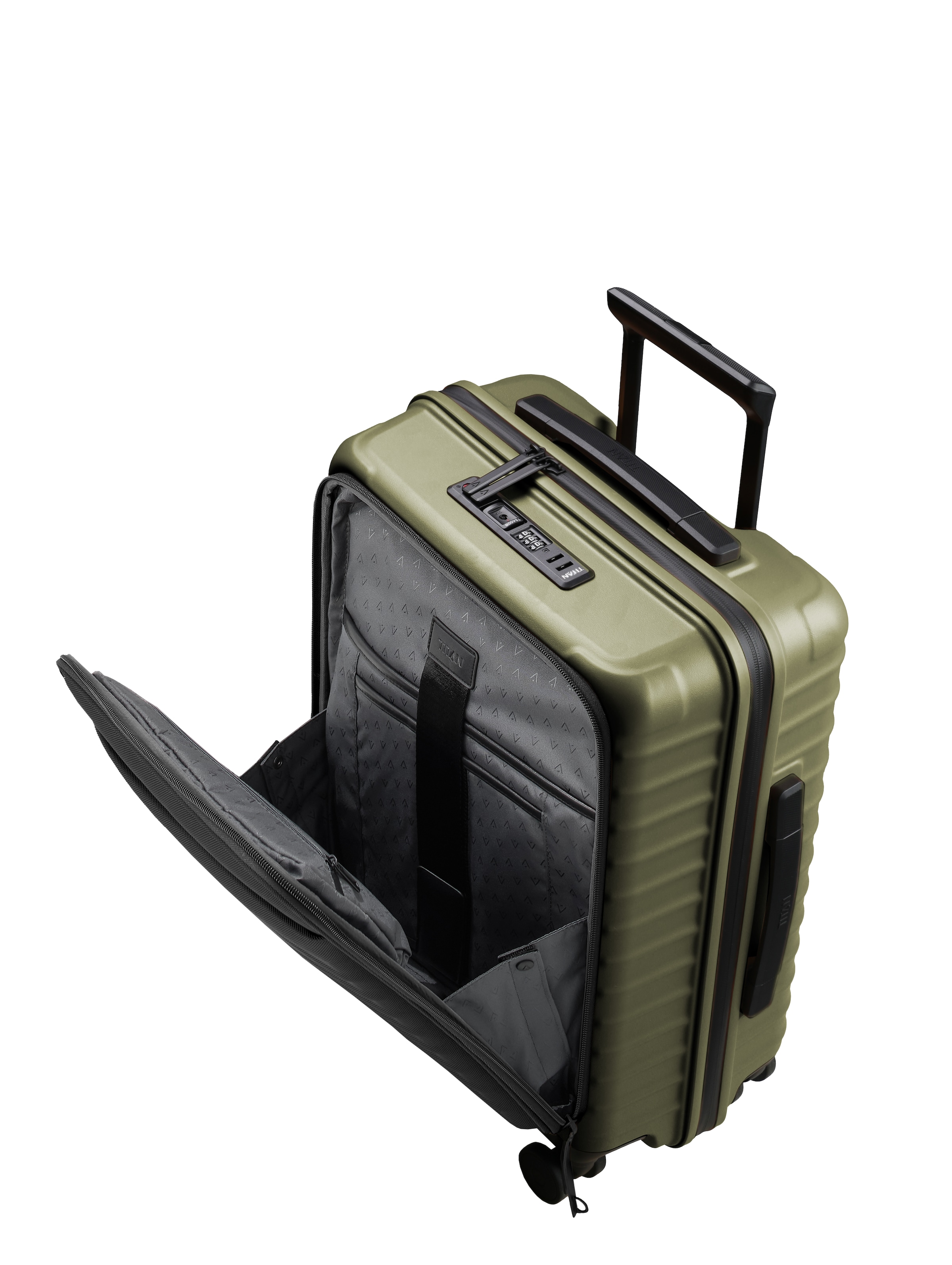 TITAN - Made in Germany Trolley »UPGRADE Koffer Hartschale« 38 litre 4 Rollen avec surface résistante aux rayures et compartimentage intérieur astucieux