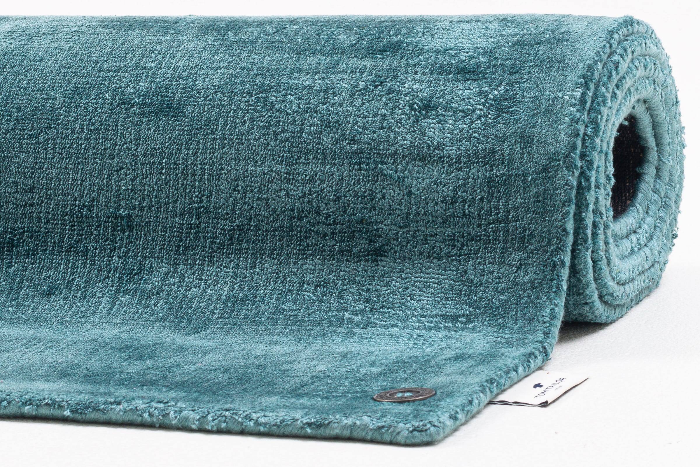 TOM TAILOR HOME Tapis »Shine uni« Rectangulaire 8 mm Höhe Handweb Teppich, 100% Viskose, handgewebt, mit elegantem Schimmer