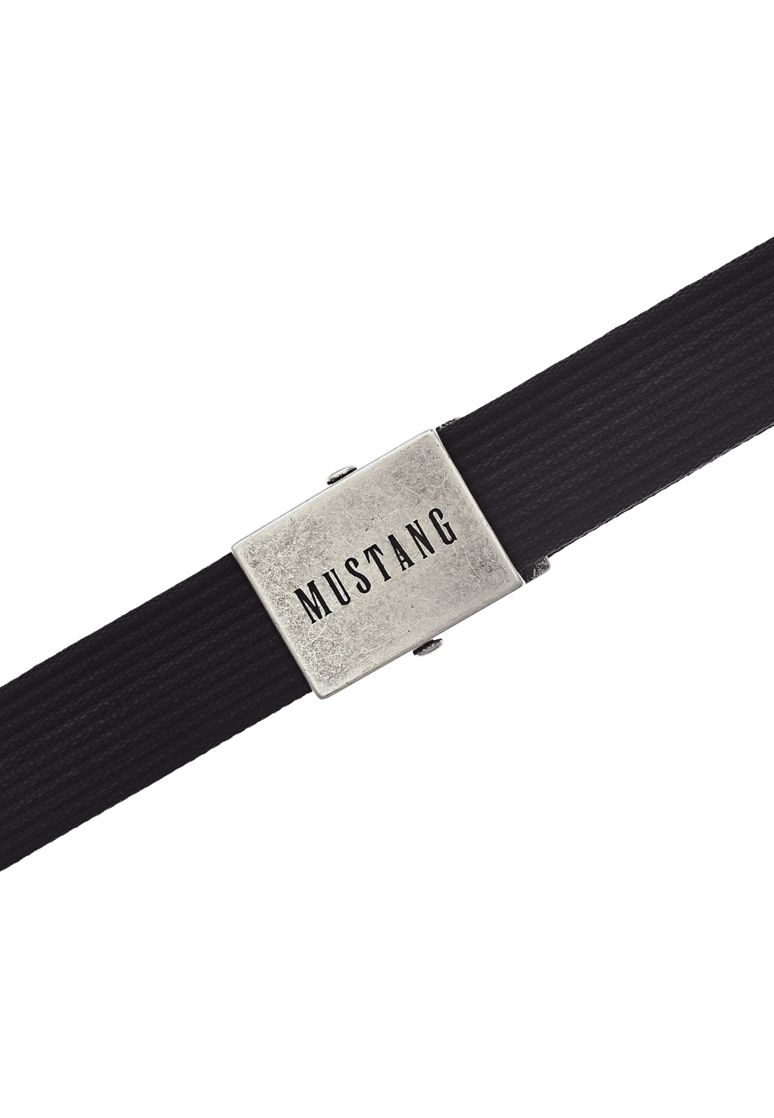 MUSTANG Stoffgürtel »"Tucker"« mit gewaschenem Rillenband, 4 cm breit, aus Baumwolle, kürzbar