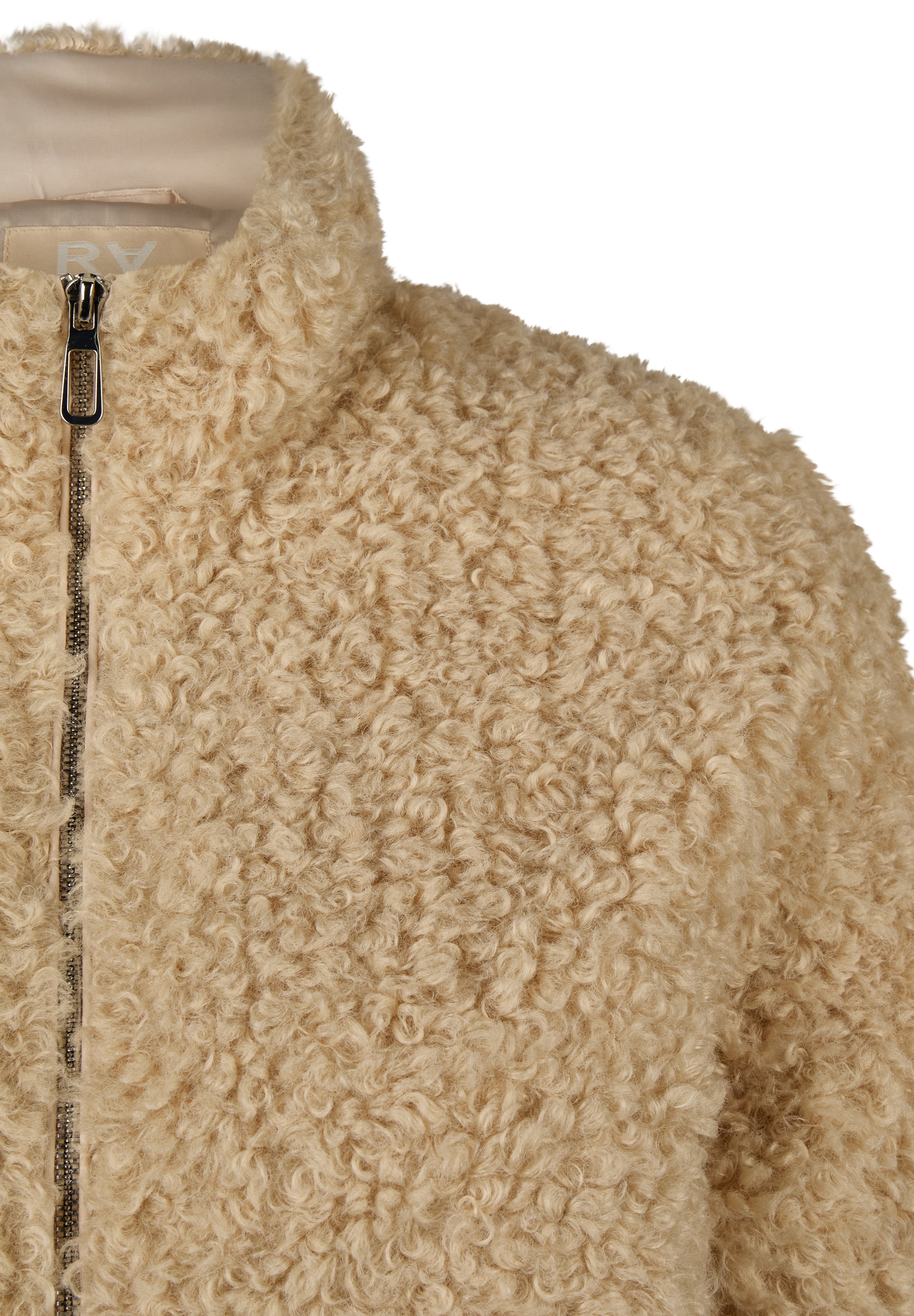 Rabe Veste en fausse fourrure sans capuche aspect peluche teddy et col montant