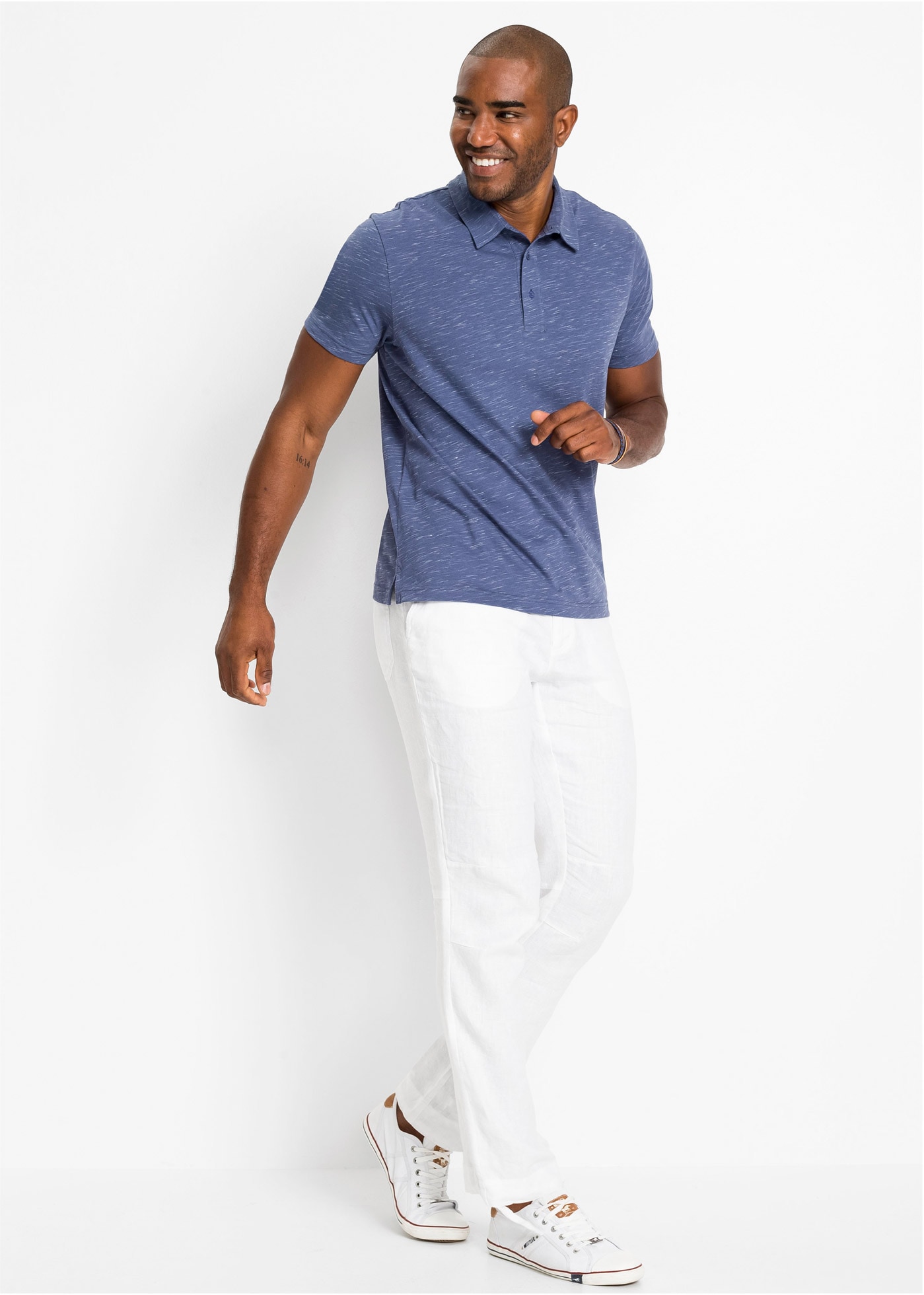 bonprix Polo Regular Fit, Kurzarm, Kragen mit Knopfleiste