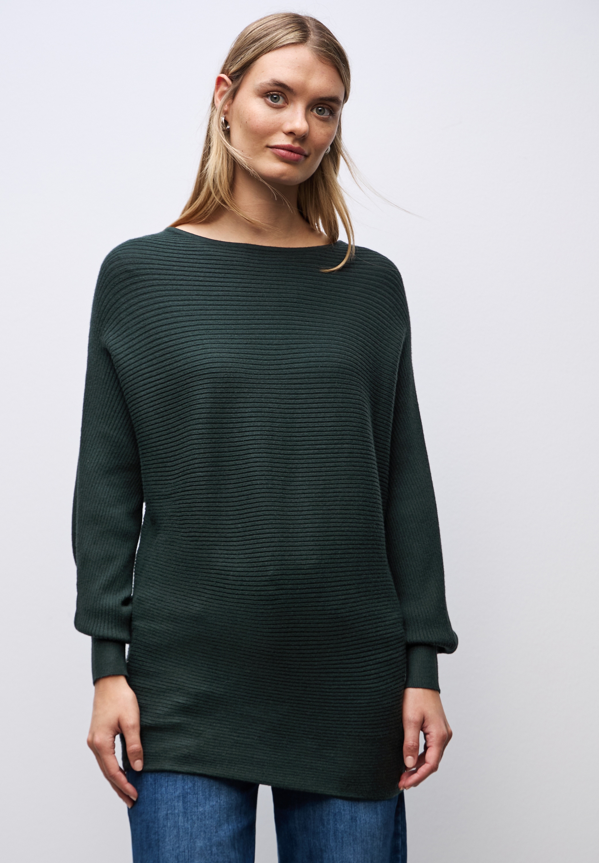 STREET ONE Pull en tricot avec texture fine et coupe ample
