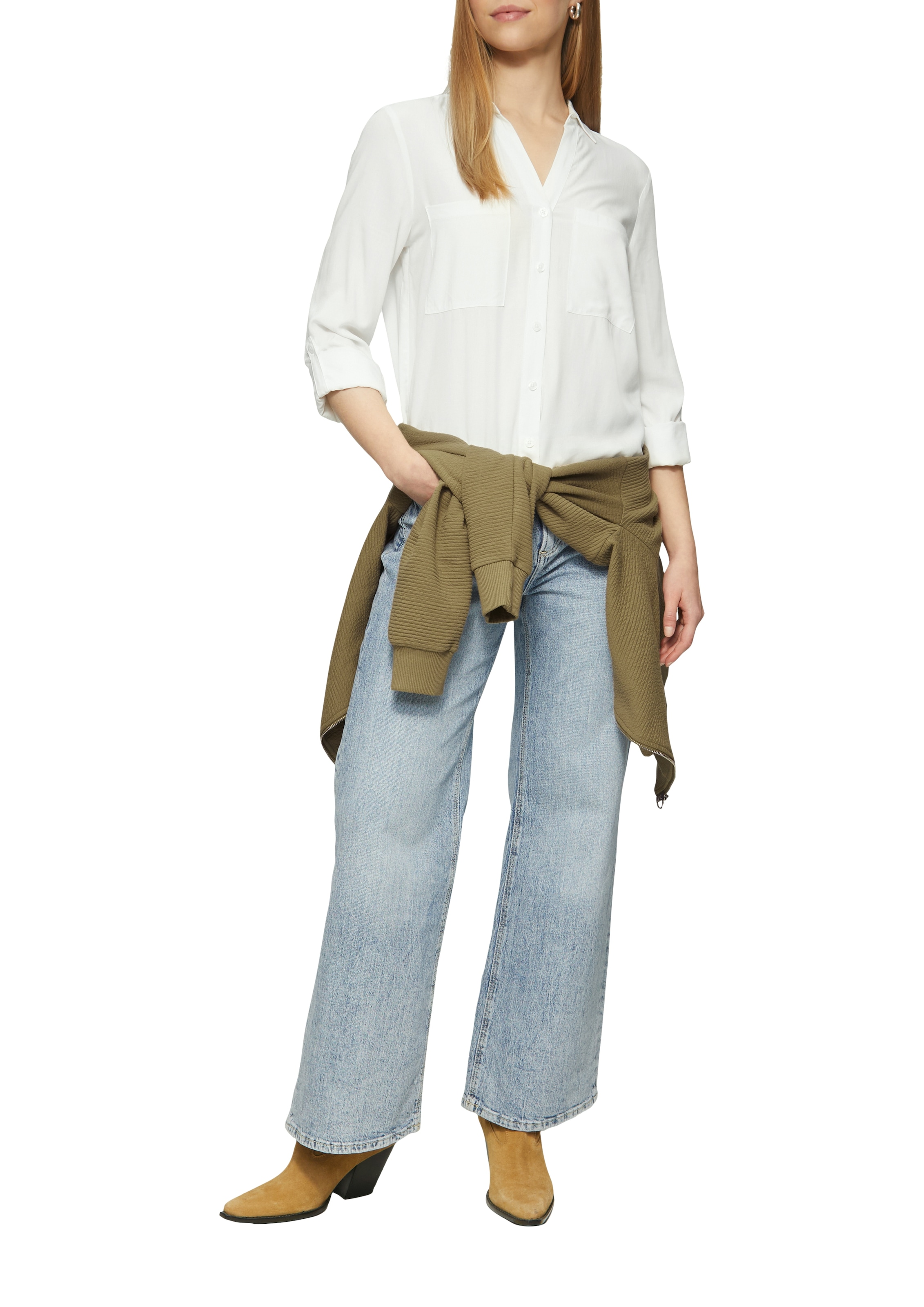 QS Hemdbluse mit Turn-Up Ärmeln