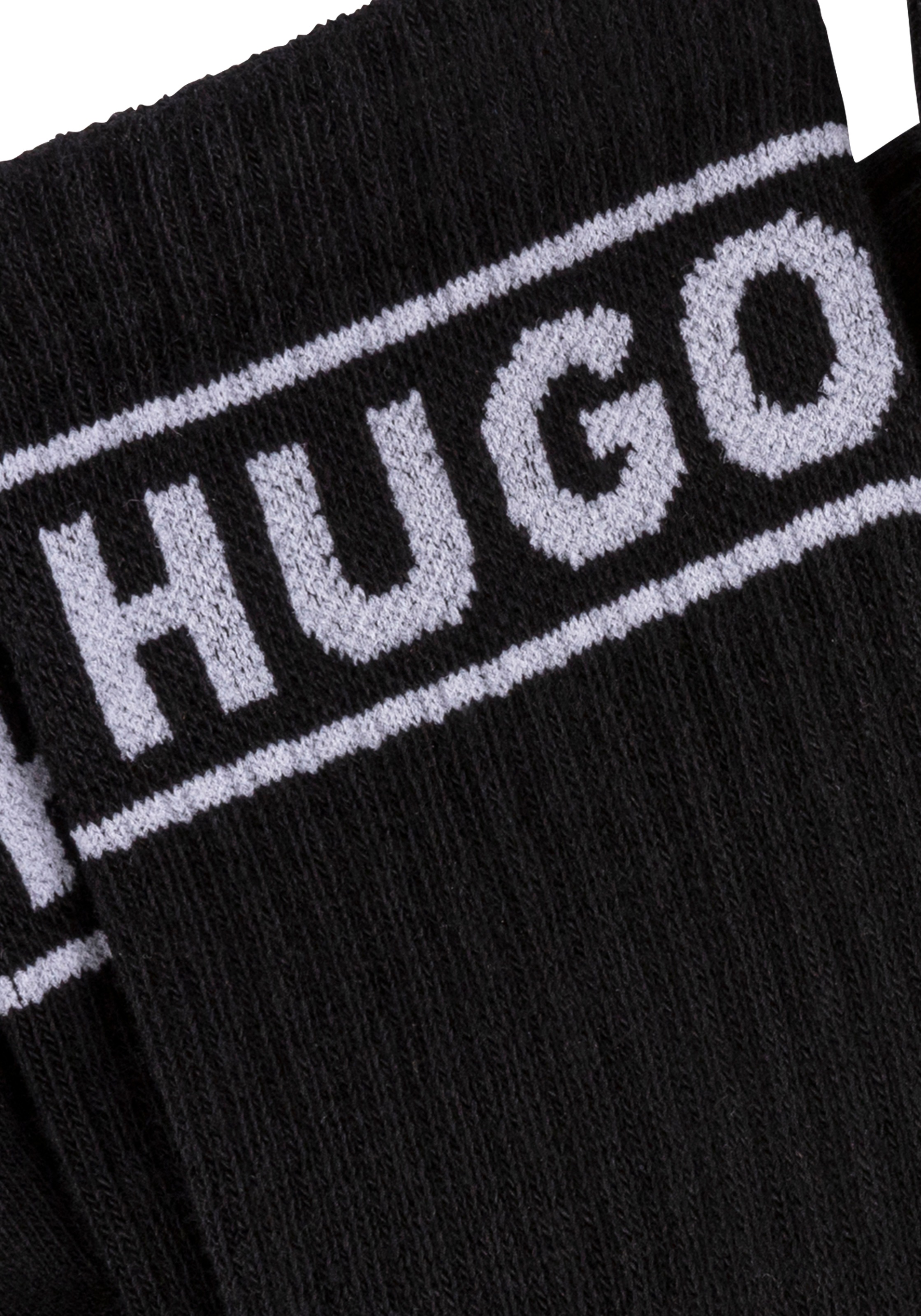 HUGO Underwear Freizeitsocken »3P QSRIB SPORTY CC W« Packung, 3er, 3 Paar tlg. mit kontrastfarbenem Logodetail