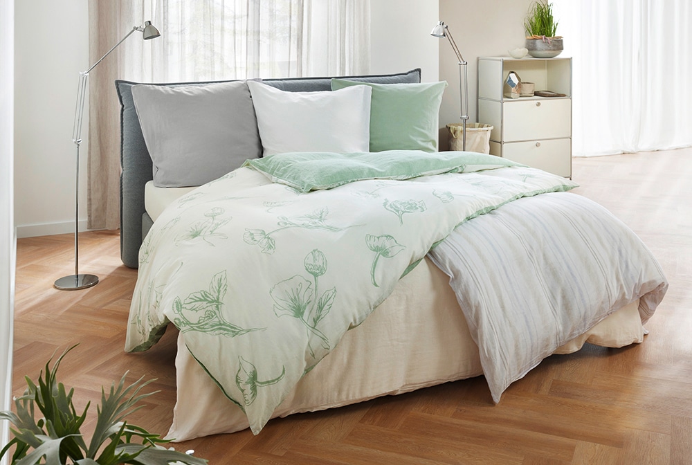 Primera Linge de lit »Halbleinen-Bettwäsche« 2 pièces uni