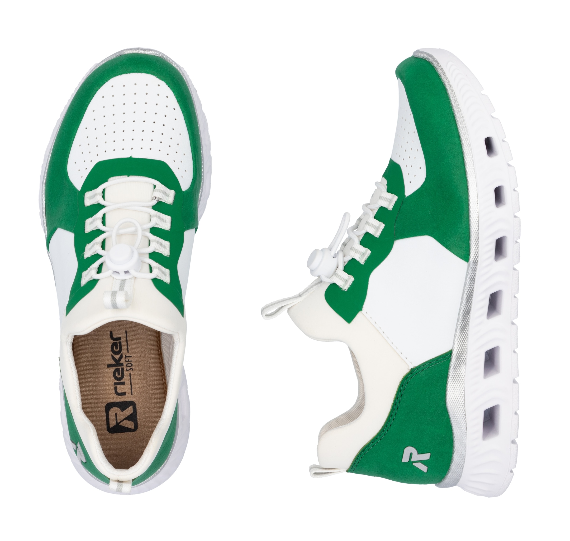RIEKER Sport Baskets slip-on »vegan«  , chaussure à enfiler, chaussure basse, chaussure de loisirs avec fermeture rapide