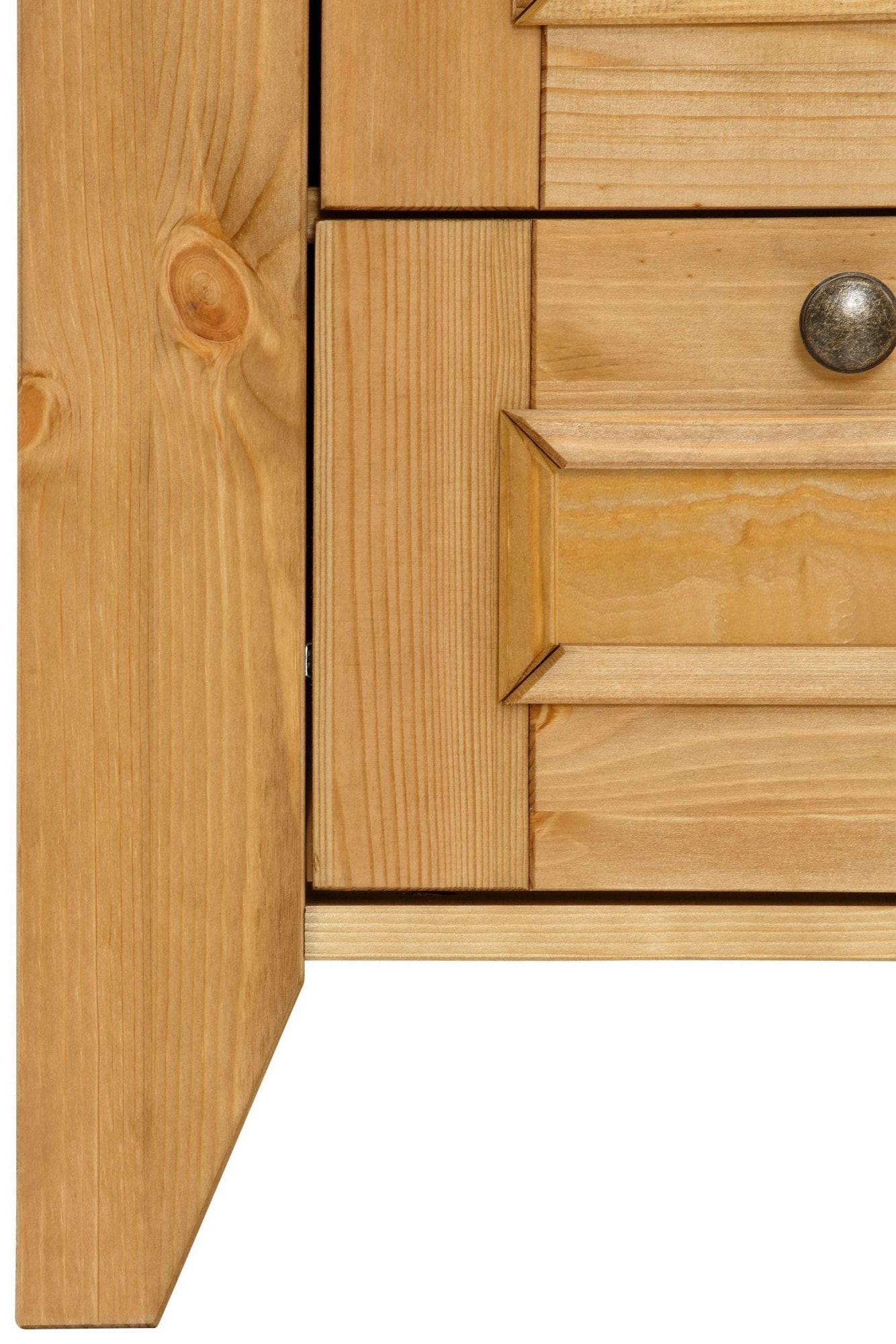 Home affaire Garderobenschrank »Skandinavia« Massivholz, mit Spiegel und seitlichen Hängemöglichkeiten