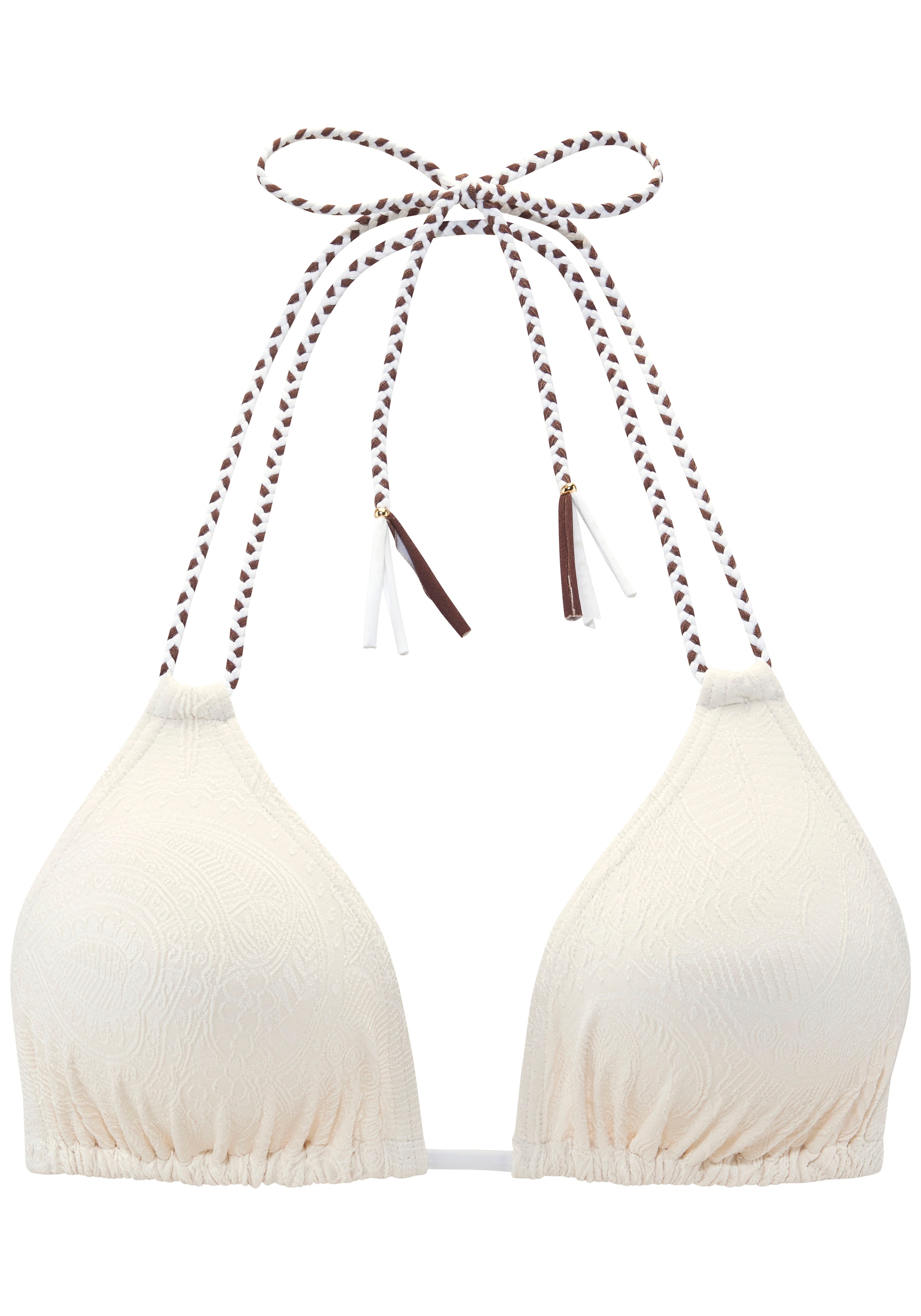 s.Oliver Top bikini triangle »Ada« in gemusterter Strukturware