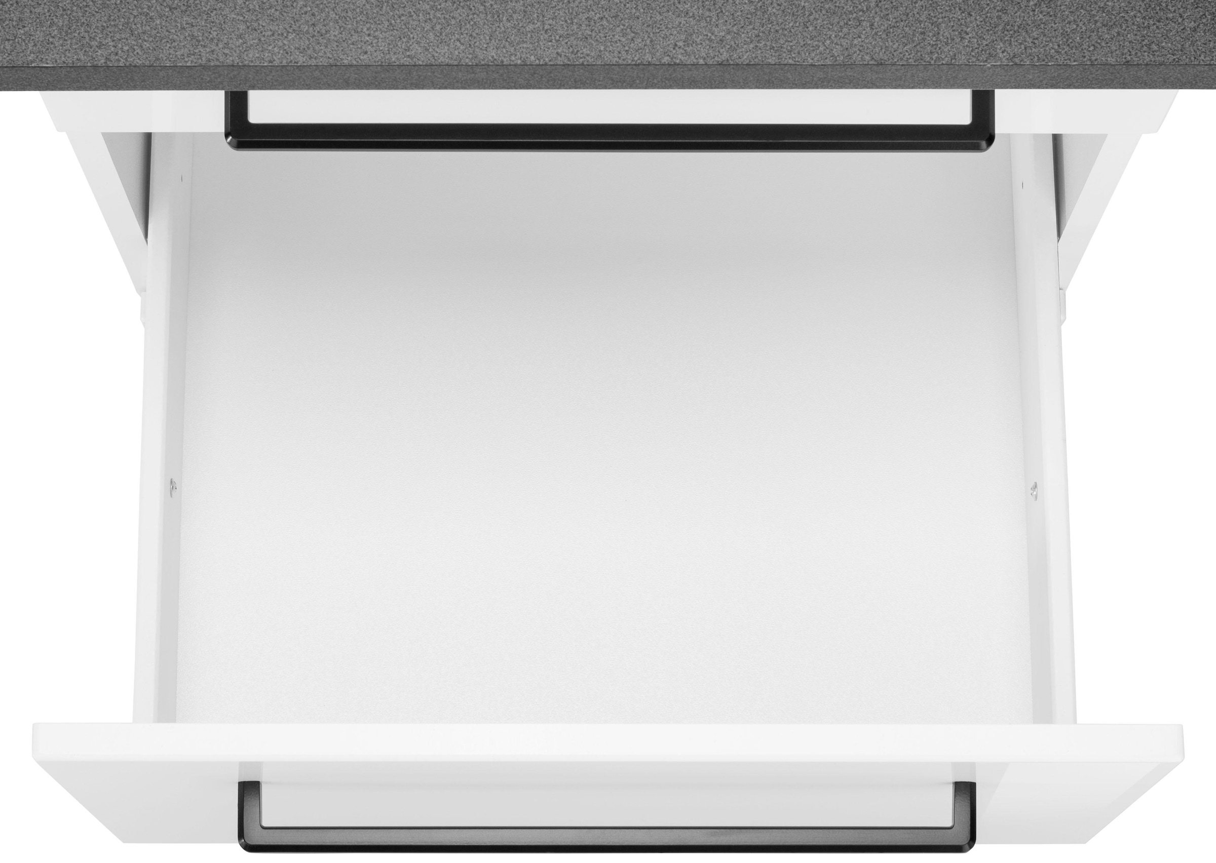 KOCHSTATION Unterschrank »KS-Tulsa« 50 cm breit, 1 Schubkasten, 2 grosse Auszüge, Metallgriff, MDF Front