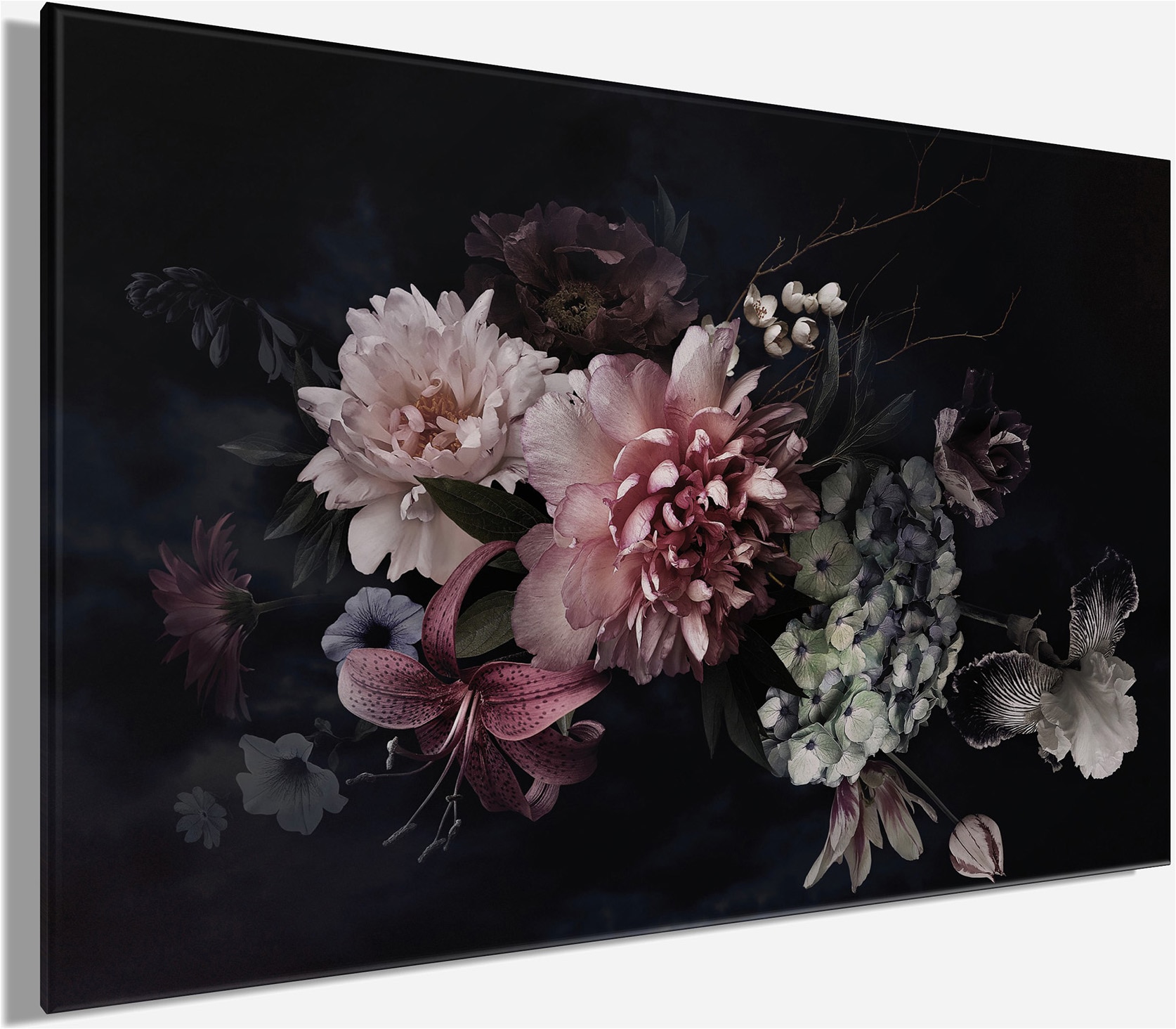 Bönninghoff Leinwandbild »Wandbild BLUMEN 78x118 cm – Leinwandbild Keilrahmen Deko modern« Blumen | Blumenbilder | Orchidee 1 Stk. tlg. auf Keilrahmen gespannt