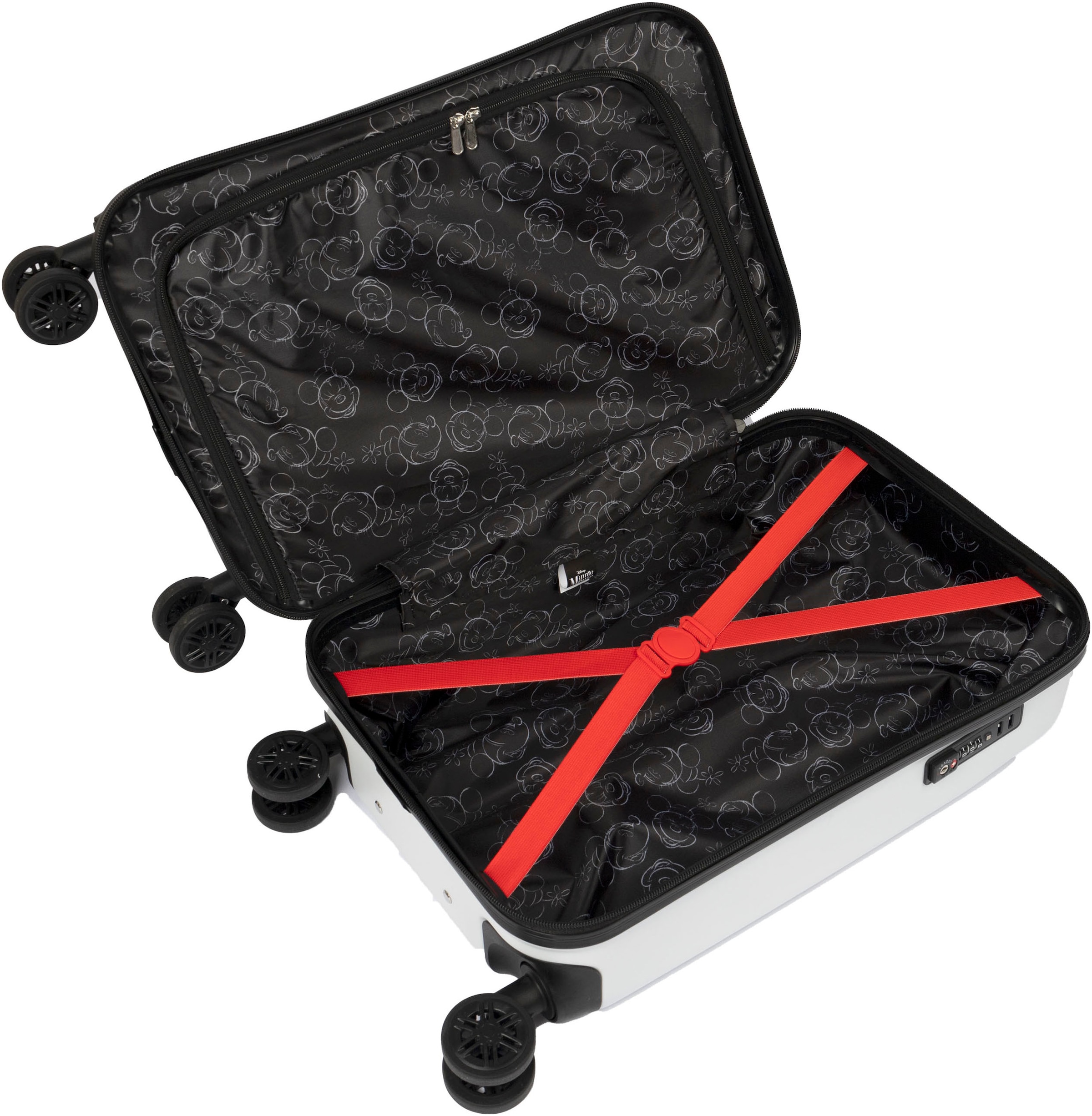 UNDERCOVER Kinderkoffer »Mickey Mouse, 59 cm« 35 l 4 Rollen mit TSA-Zahlenschloss