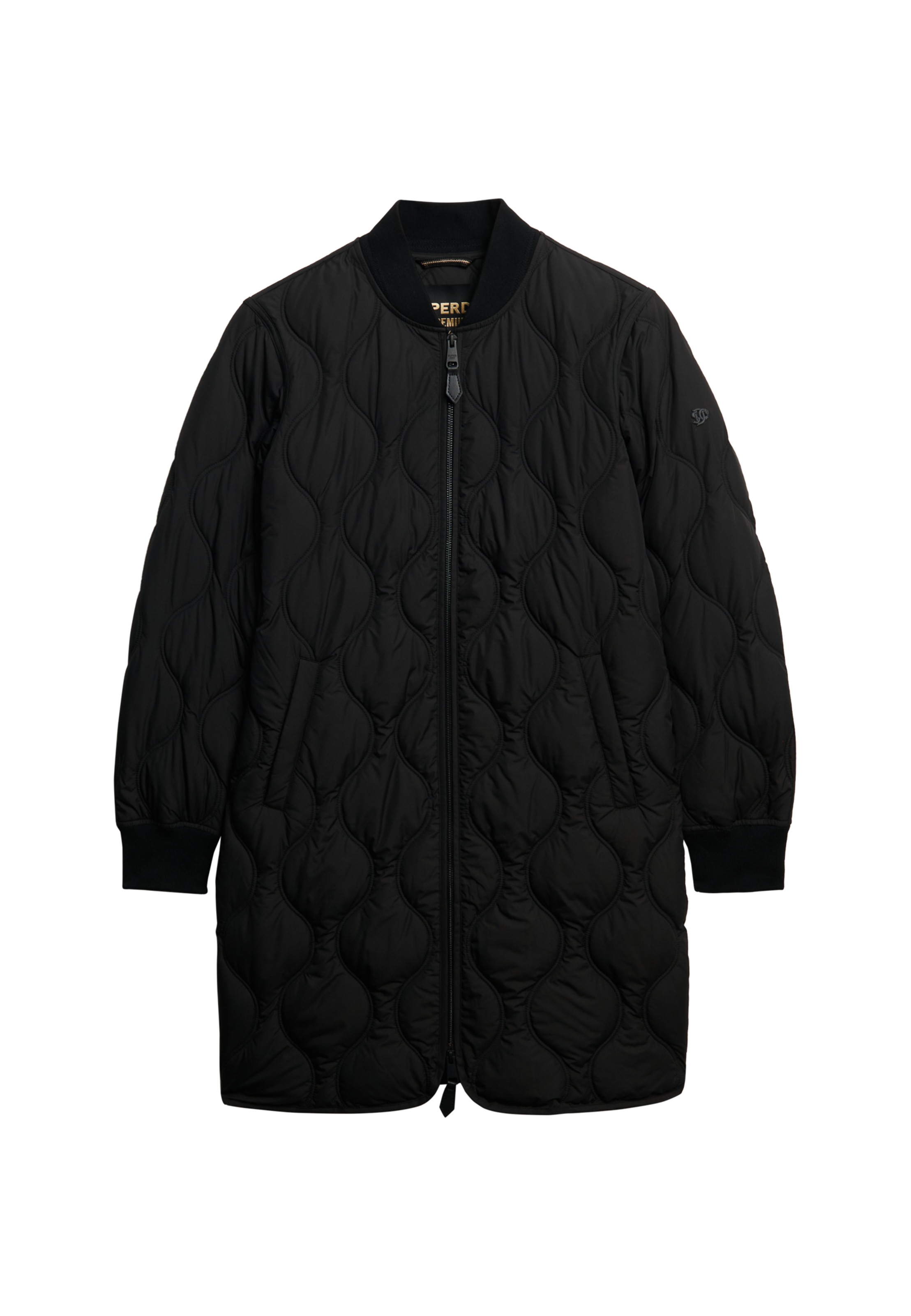 Superdry Steppjacke »LONG QUILTED LINER JACKET« ohne Kapuze