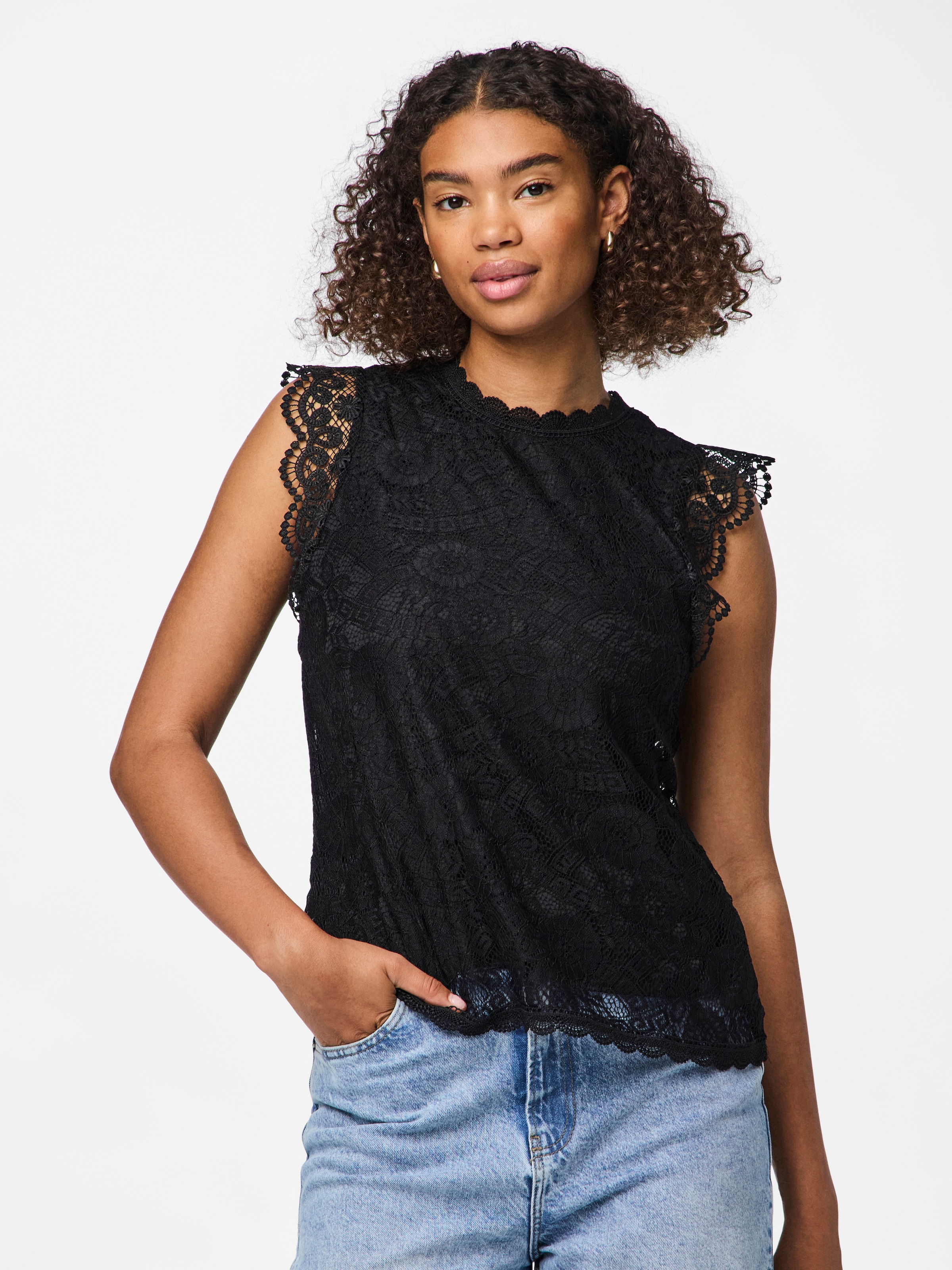 pieces Spitzentop »PCOLLINE«