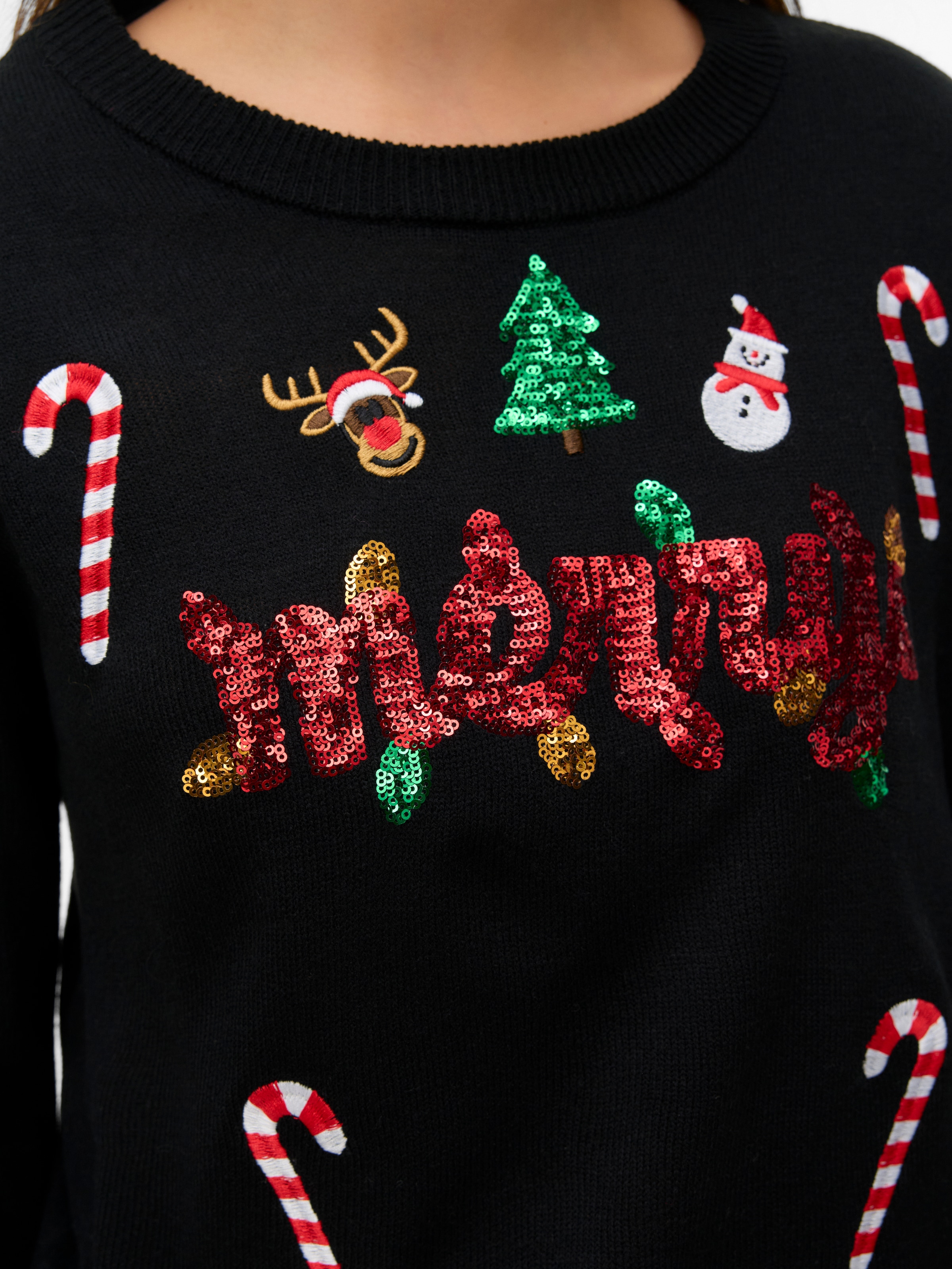 Vero Moda Pull de Noël »VMGLITTER LS O-NECK XMAS BOX«