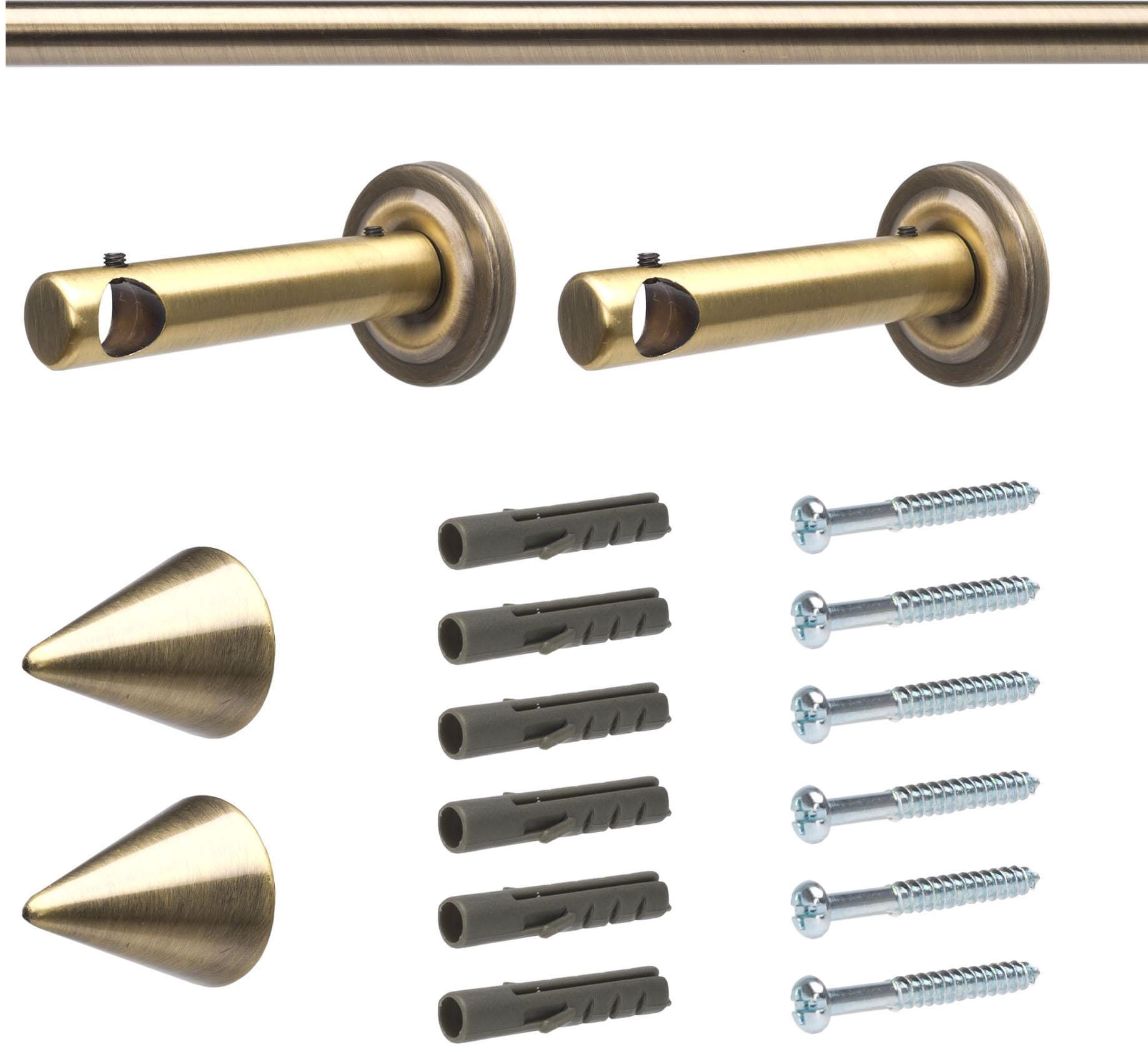 Liedeco Tringle à rideaux Ø 12 mm 1 course-läufig Dimension fixe