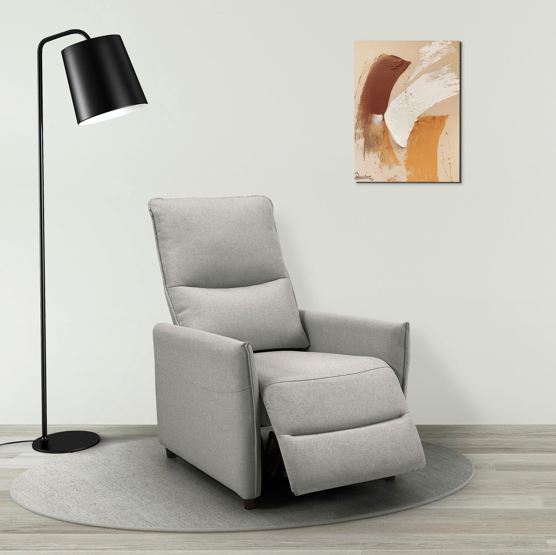 INOSIGN Fauteuil de relaxation »CURRIE, mit Liegefunktion, Webstoff-Bezug, Federkern,« Ruhe-Sessel, Lese-Sessel, TV-Sessel