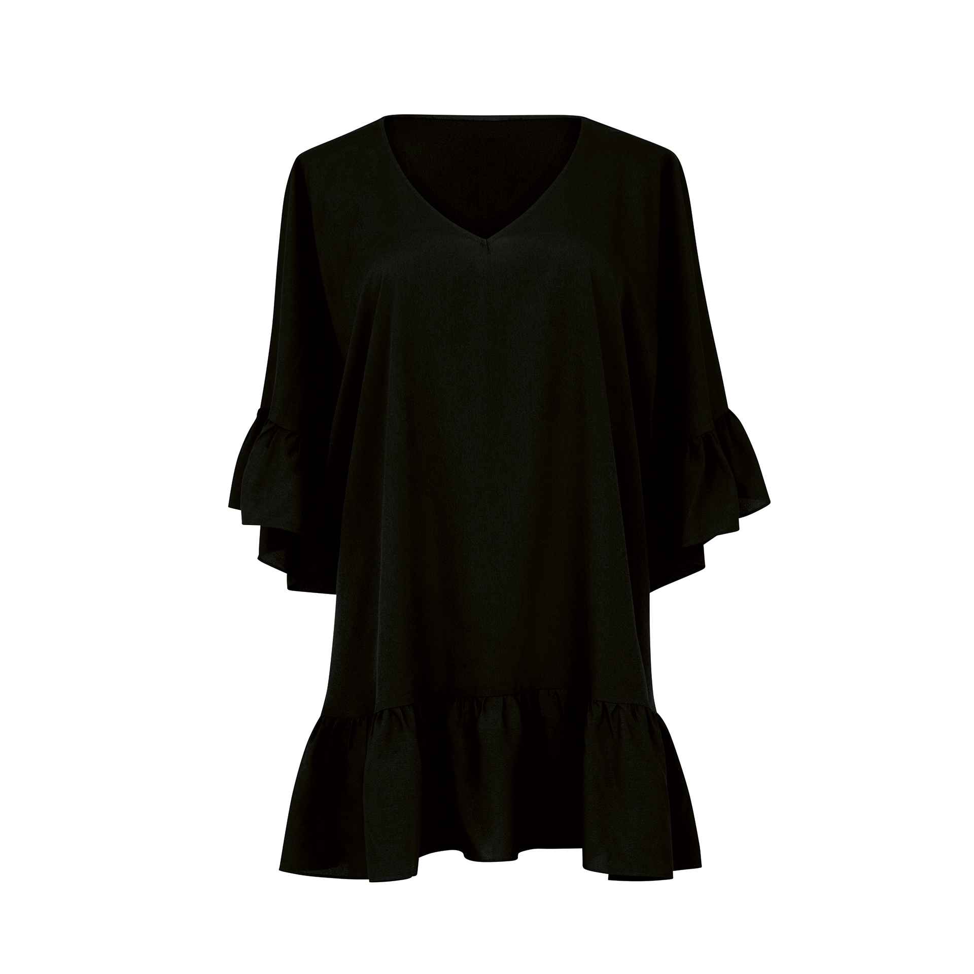 Rosa Faia Strandkleid »Akalani« kurz, weich, Oversize Kleid, Cover-Up, V-Ausschnitt, luftig, feminin