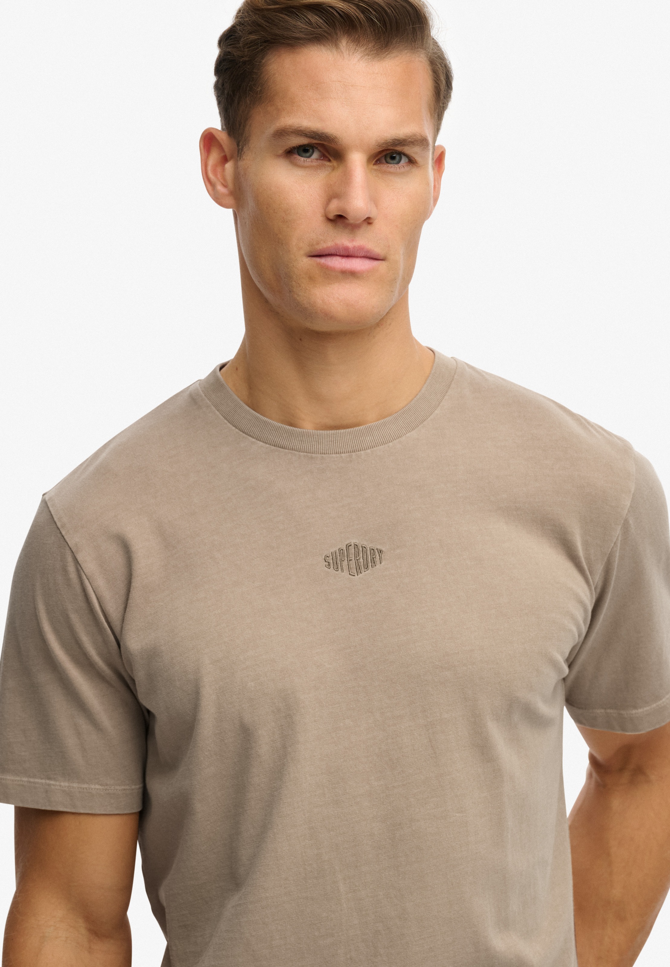 Superdry Shirt à col rond »MICRO LOGO TSHIRT« mit Micro-Marken-Logo