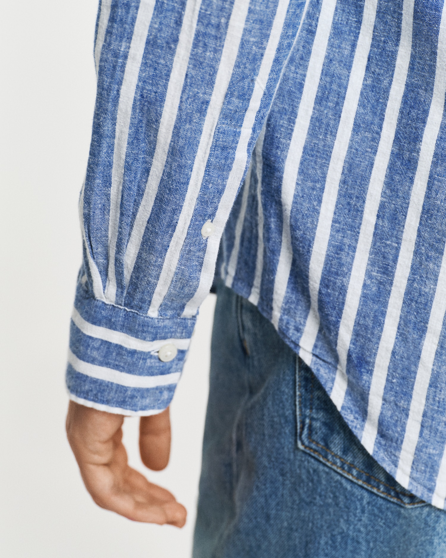 Gant Langarmhemd »REG COTTON/LINEN STRIPED SHIRT«, Streifen, luftig, Leinen
