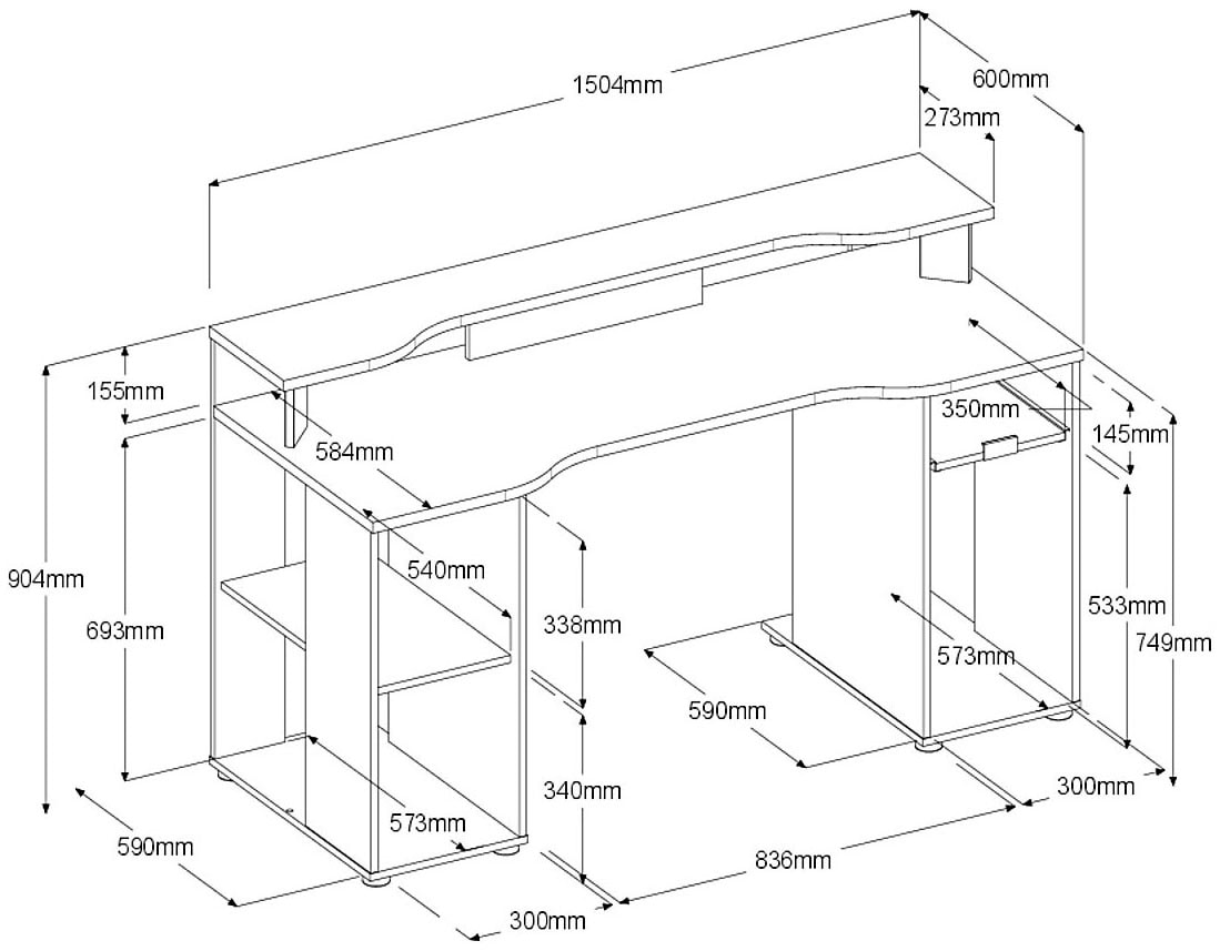 Parisot Table de gaming »Level 1«