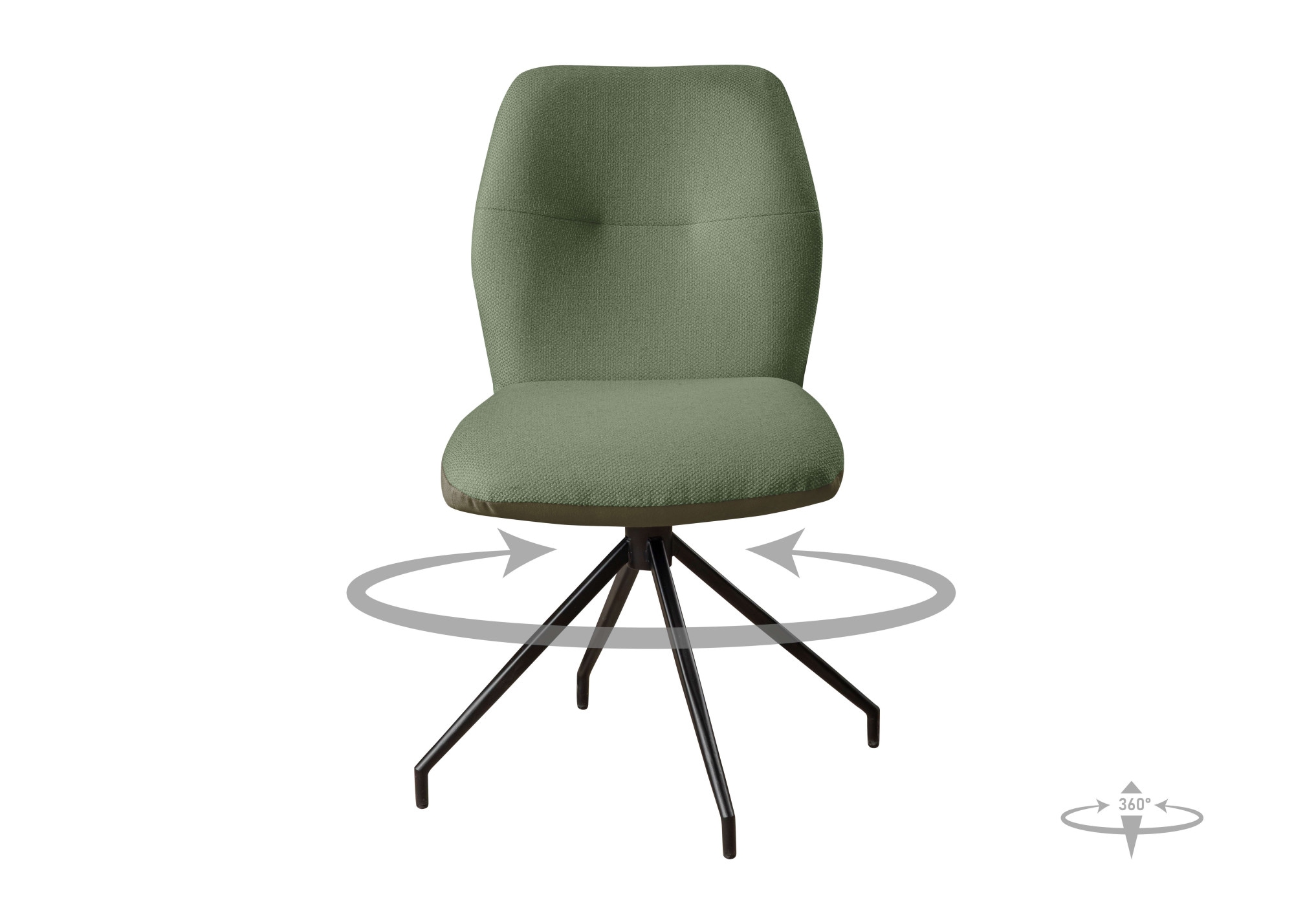 GOODproduct Chaise pivotante »Bruna Esszimmerstuhl,Polsterstuhl, Küchenstuhl, 4-Fussstuhl« () 360° drehbar, mit automatischer Rückstellung, 2-Stoff-Design