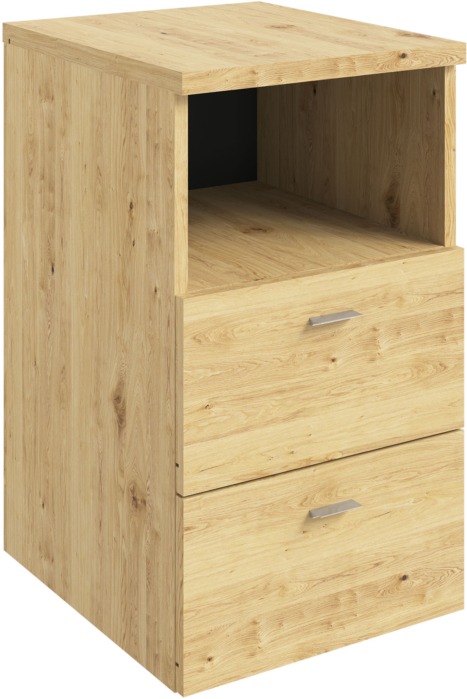 FMD Console de nuit »Suva« Nachttisch m. 2 Schubkästen und offenem Fach