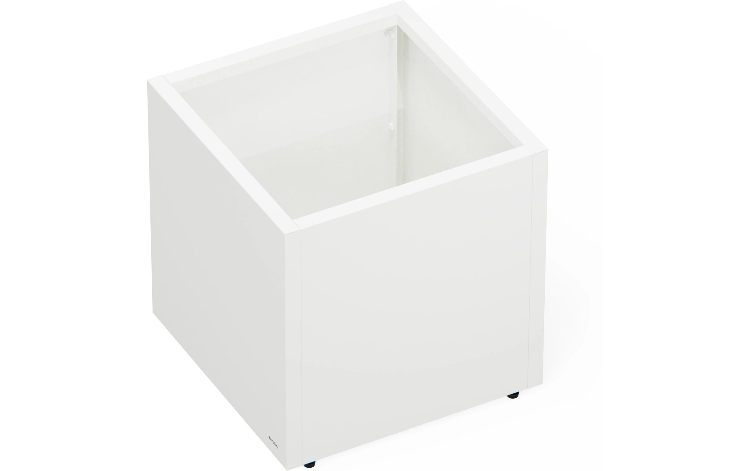 Herstera Garden Bac à plantes »Cube 50 cm Moon White«