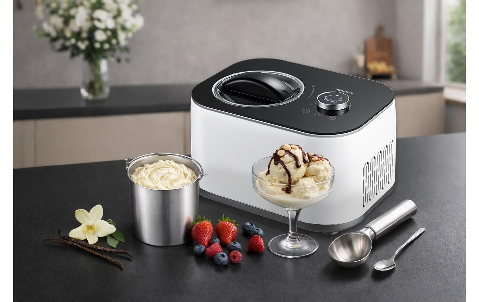 Trisa Machine à glace »La Cremeria Plus 1 l« 1 l 100 W Softeismaschine