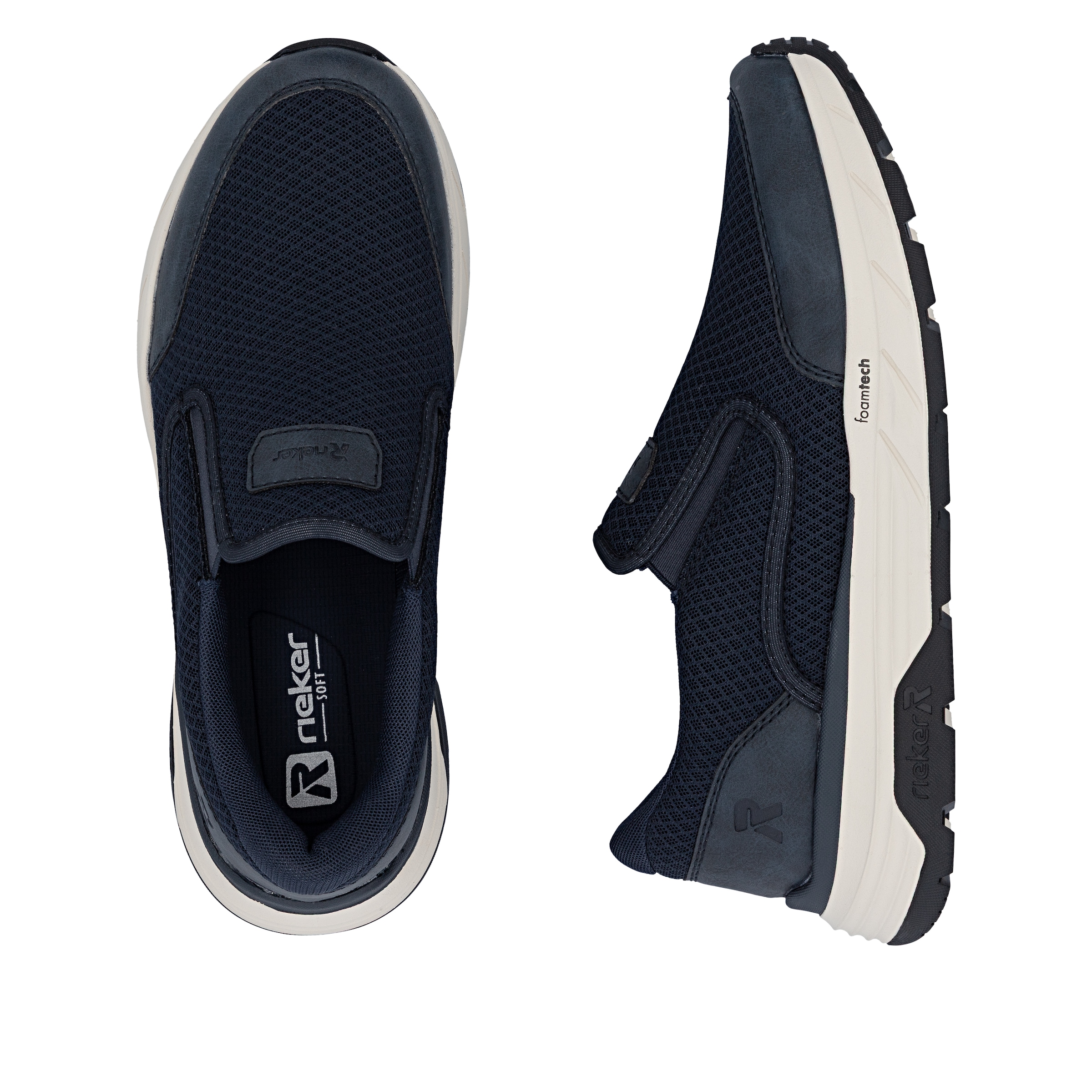 Rieker Baskets slip-on  Mocassin, chaussure à enfiler, chaussure basse, sneaker décontracté avec élastiques