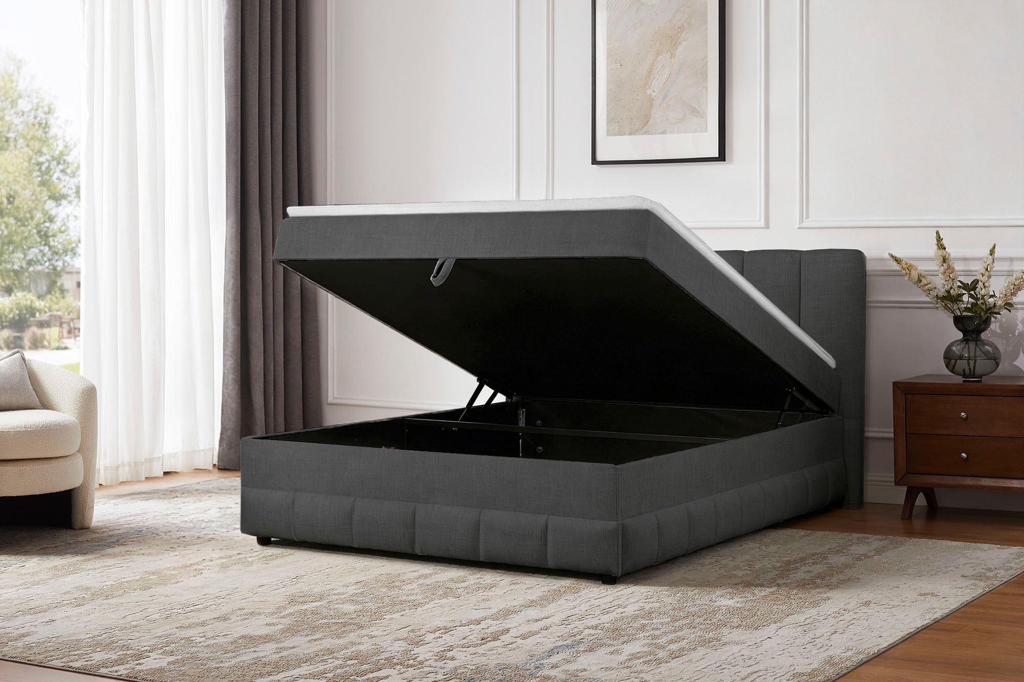 GOODproduct Lit de boxe »Likely inkl. Bettkasten, in 140er & 180er Breite, in Boxspring-Optik« inkl. Topper & Aufbauvideo, erhältlich in verschiedenen Farben