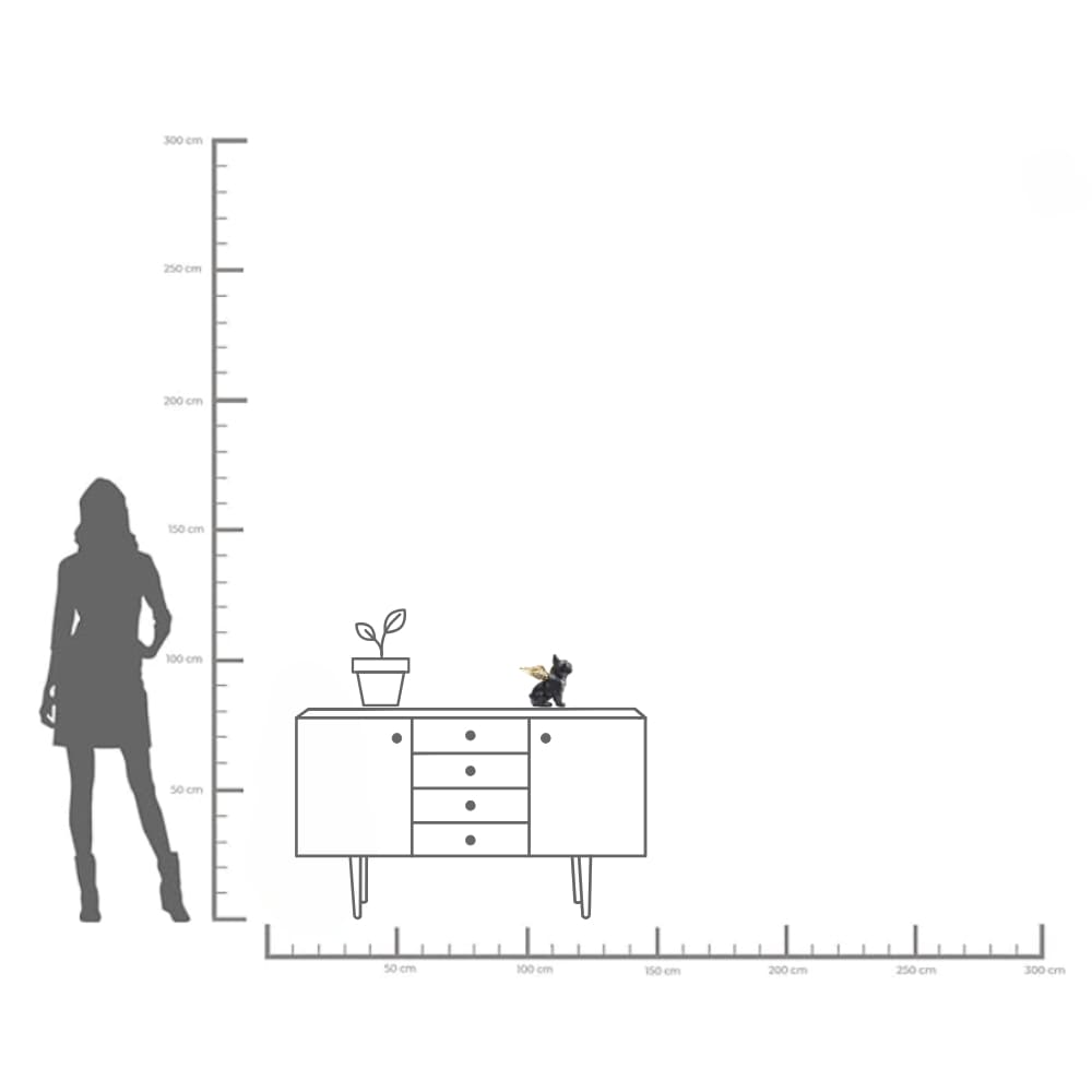 Kare Design Figurine de décoration »Deko Figur Sitting Angel Dog Gold-Schw«