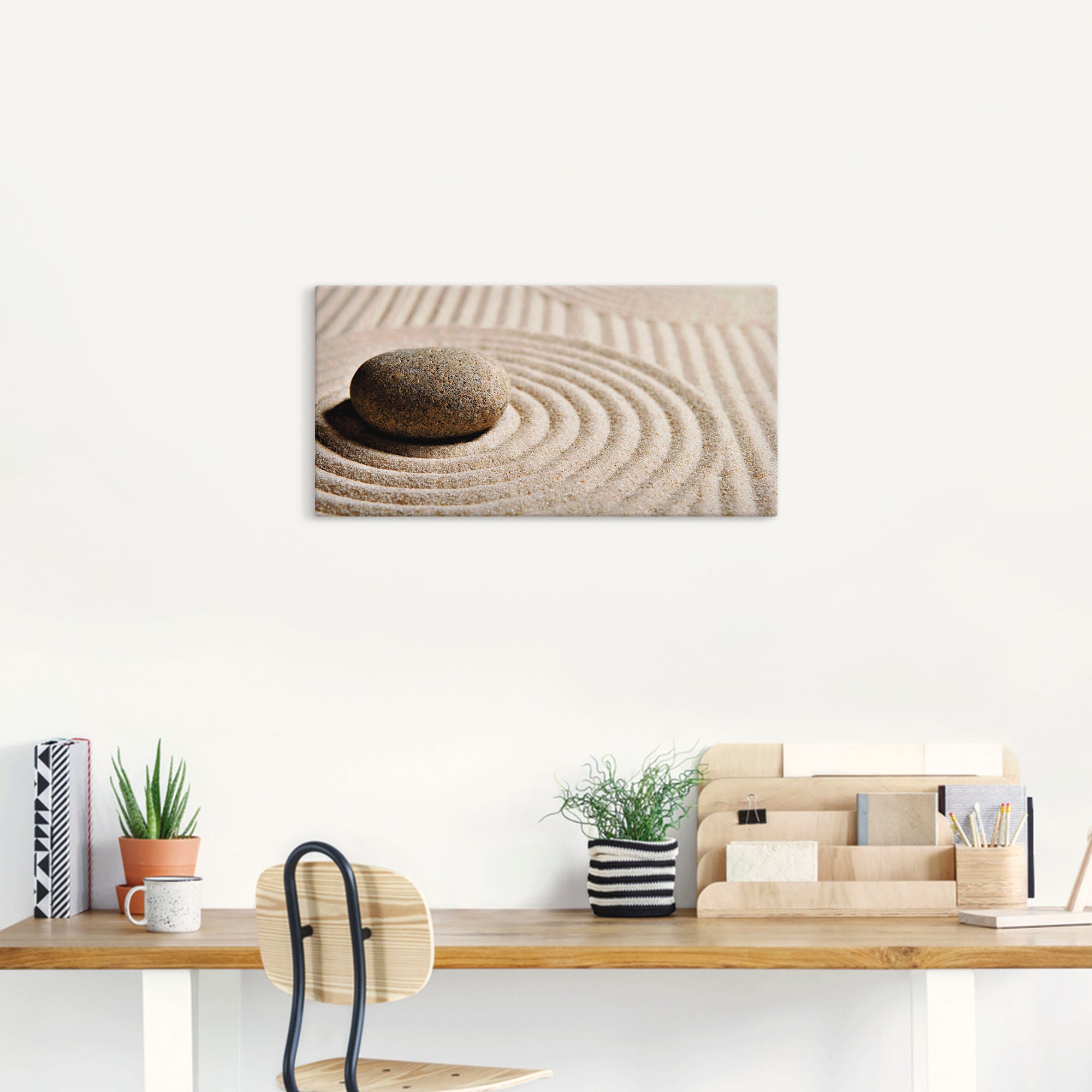 Artland Fresque murale »Mini Zen Garten - Sand« 1 cuis tlg. als Leinwandbild, Poster, Wandaufkleber in verschied. Grössen