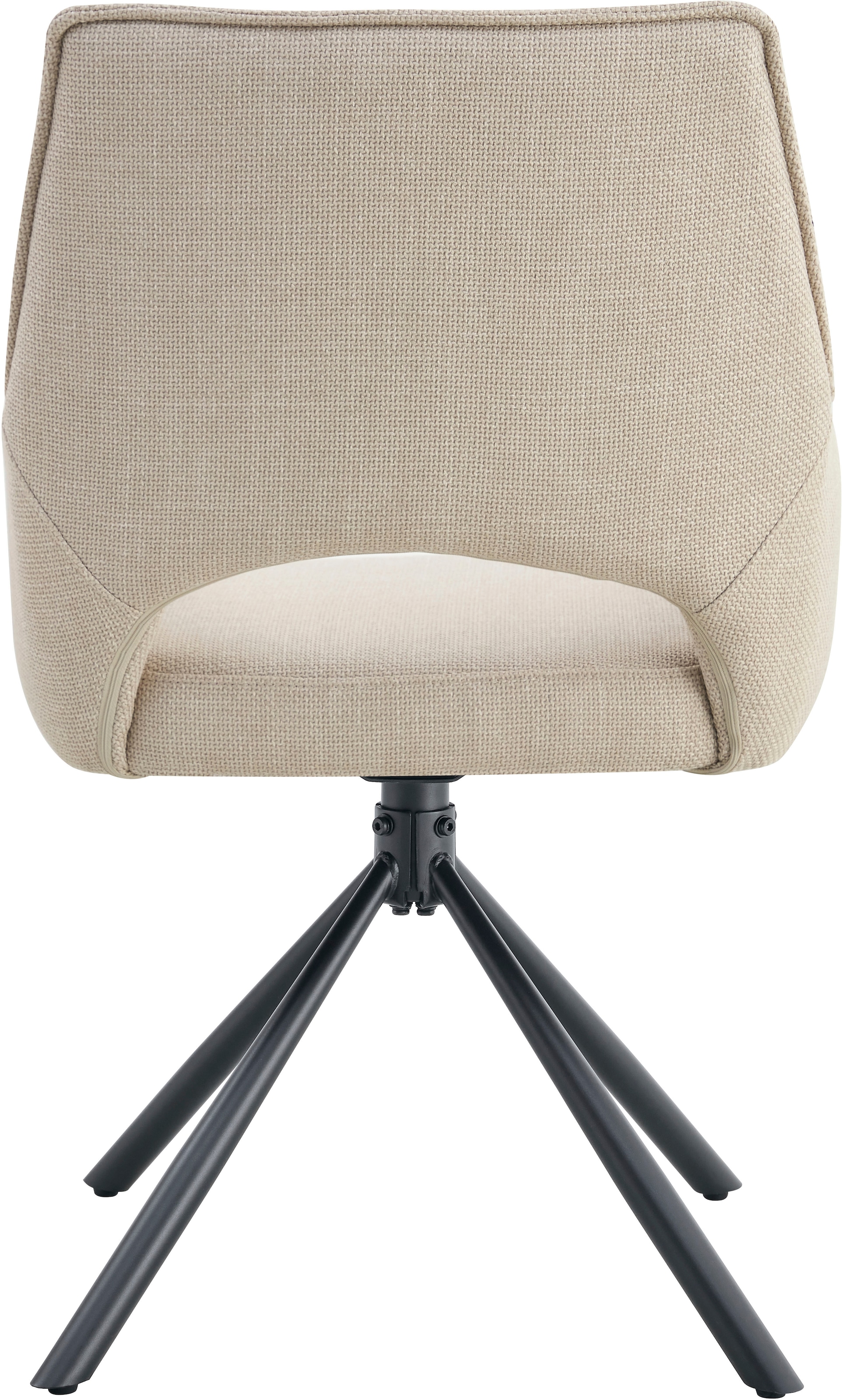 Home affaire Chaise pivotante »BELLEVILLE, 2er Set, mit Metallgestell in matt schwarz« (Ensemble) 2 cuisin verschiedenen Farben, Belsatbarkeit pro Stuhl 120 kg, 360° drehbar