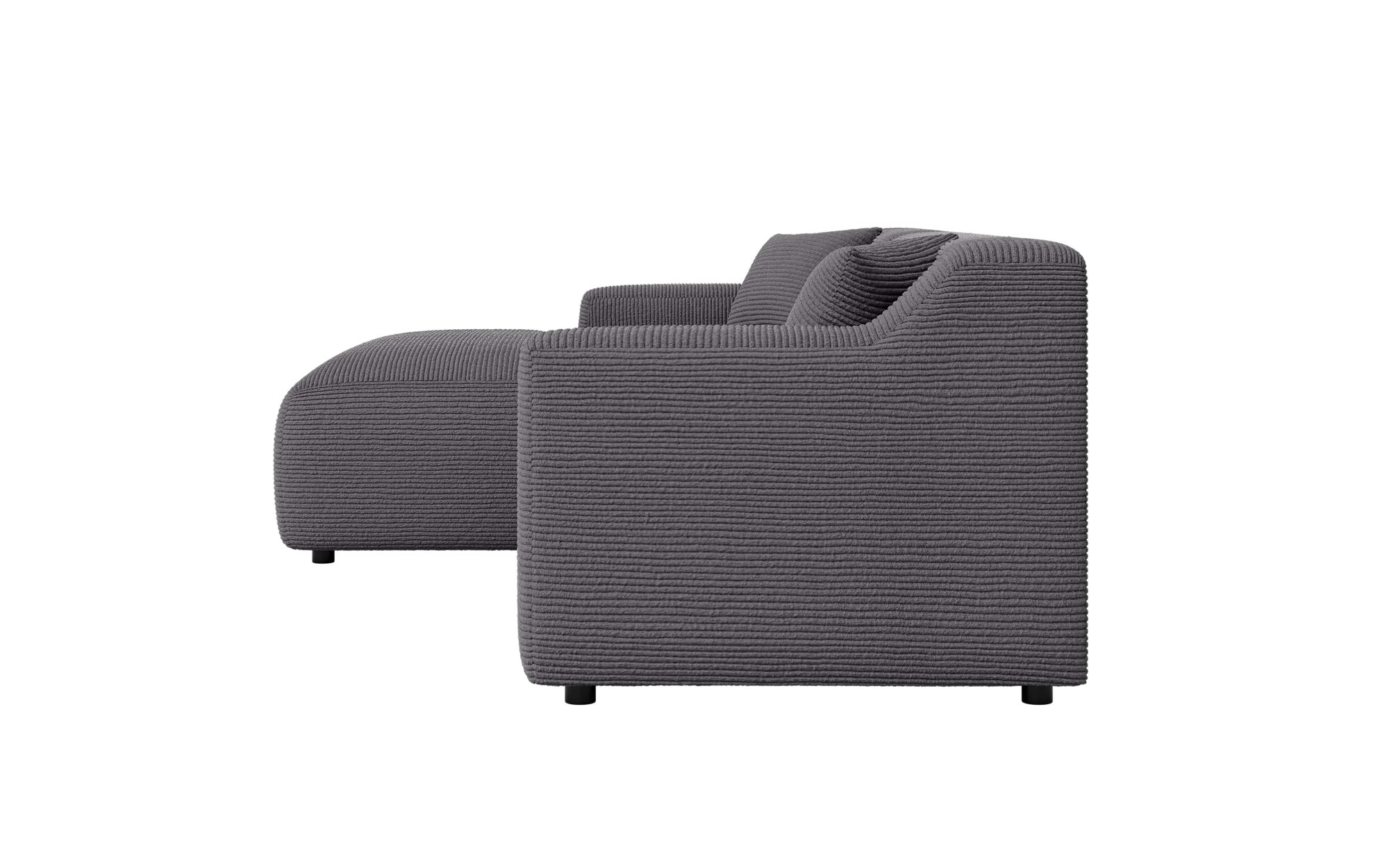 Home affaire Ecksofa »LILLIANA Designsofa, L-Form mit Recamiere rechts/links bestellbar« L-Form mit Wellenunterfederung, Masse B/T/H: 256/160/76 cm