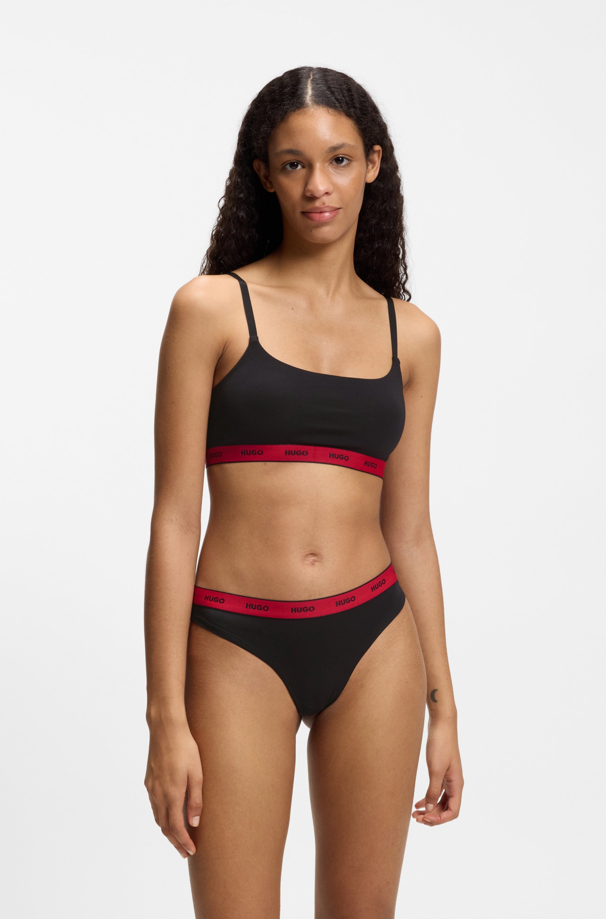HUGO Underwear String »TRIPLET THONG DESIGN« 3 Stk. wiederholendes Logo am Bund
