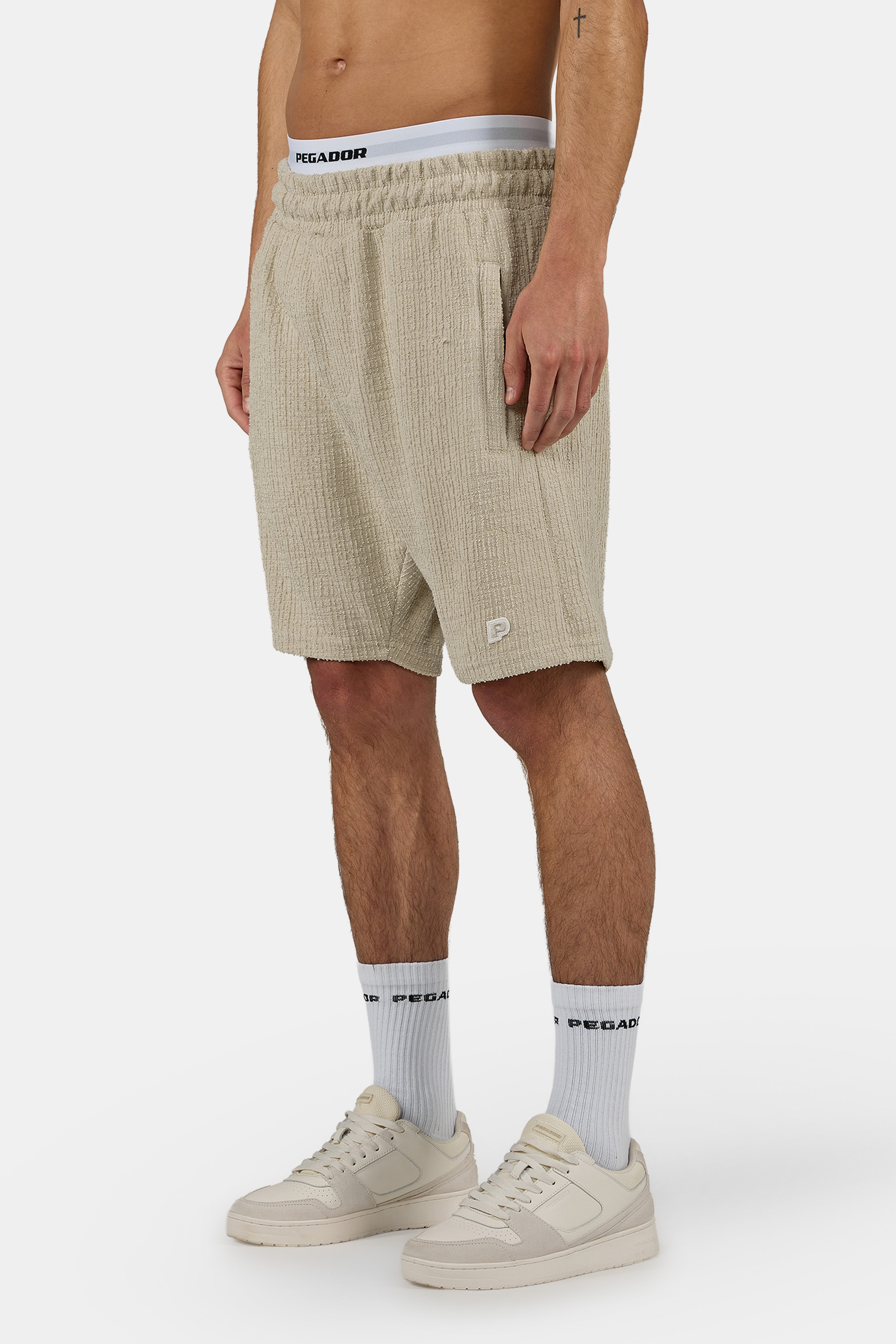 PEGADOR Shorts »Libco Structured Knit Shorts«  Materialmix, regular fit
