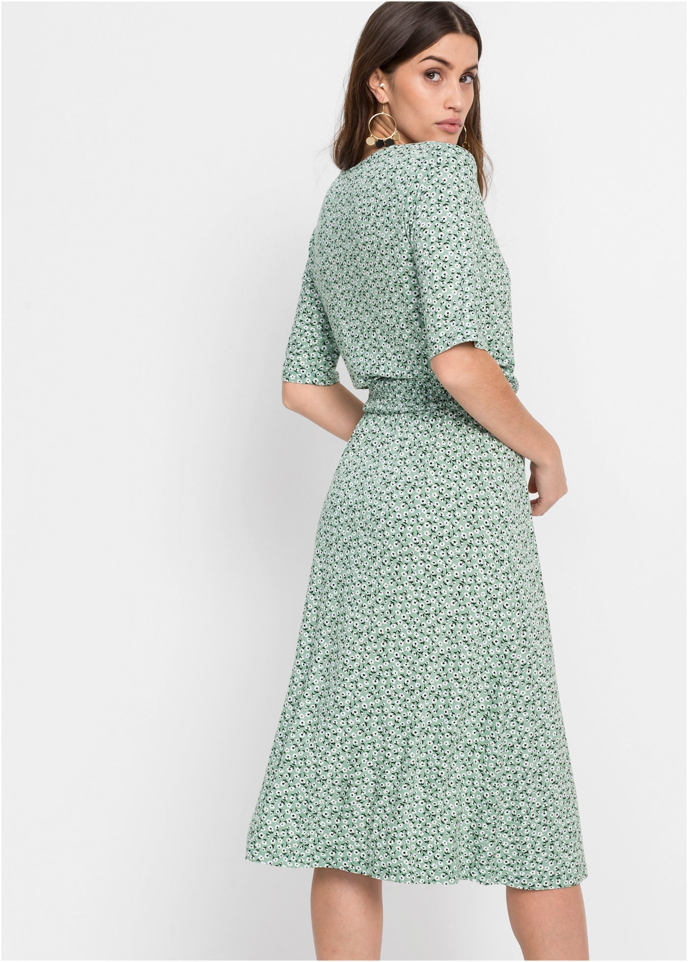 bonprix Robe en jersey »Jerseykleid aus Viskose-Mix« für sommerliche Tage, aus Viskose und Elasthan, Kurzarm-Design