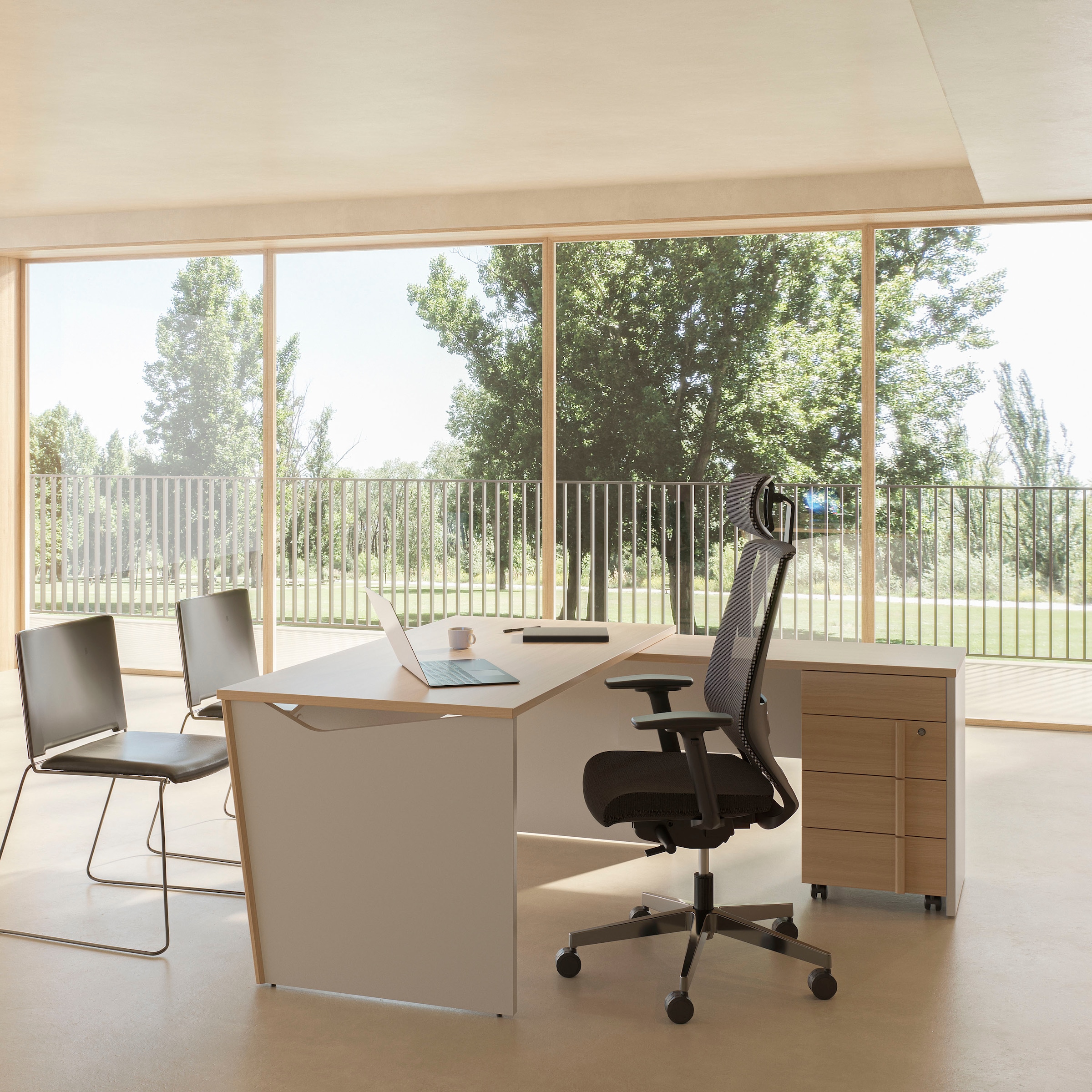 Gami Armoire à rideau »ITALIC« Fonctionnel et mobile – s'adapte parfaitement sous votre bureau