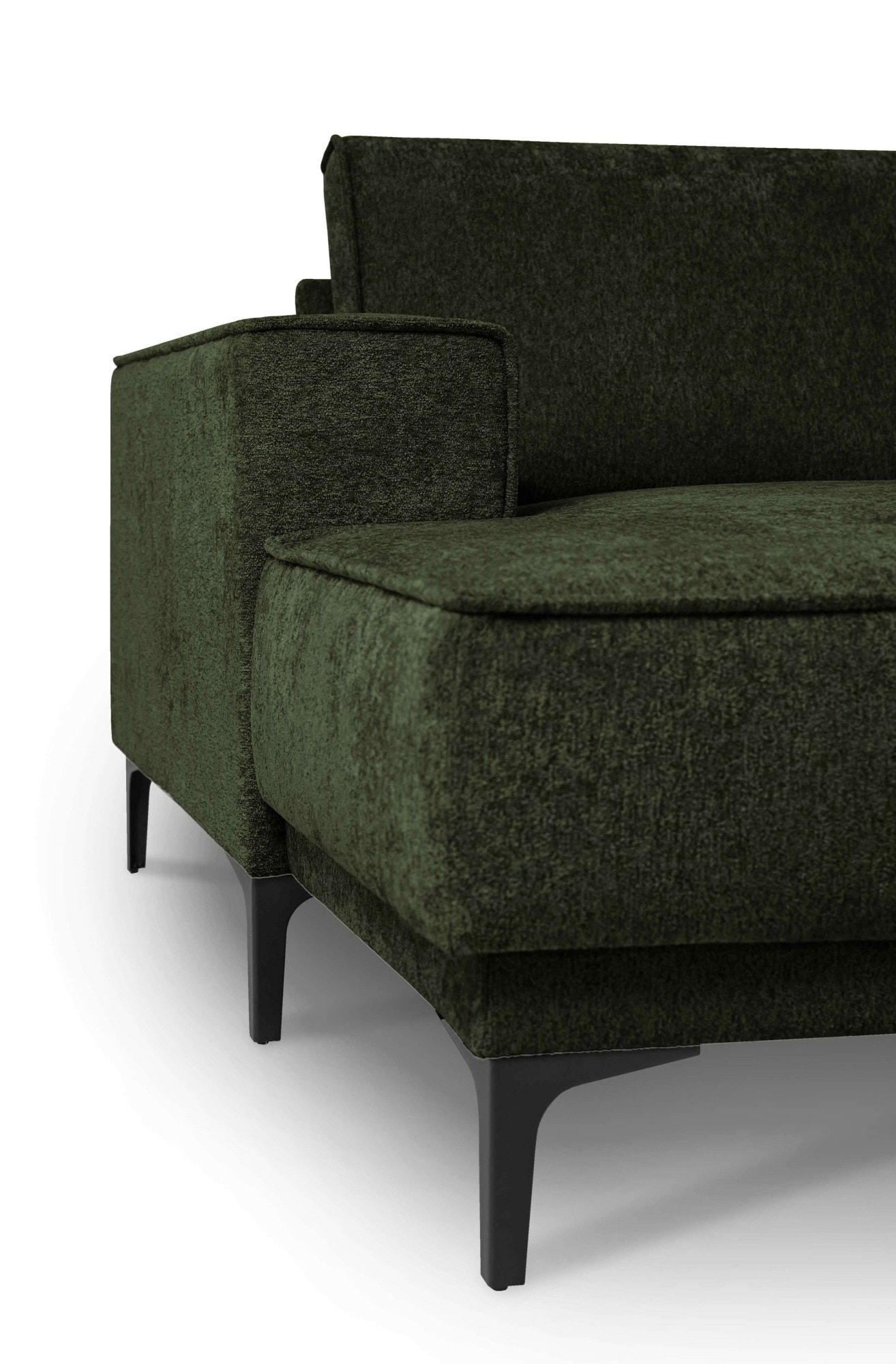 GOODproduct Paysage de salon »OLAND Bouclé U-Form, XXL, B: 345 cm, Skandi-Design« Forme en U, 345 cm, suspension à ressorts ondulés, design scandinave, pieds en métal