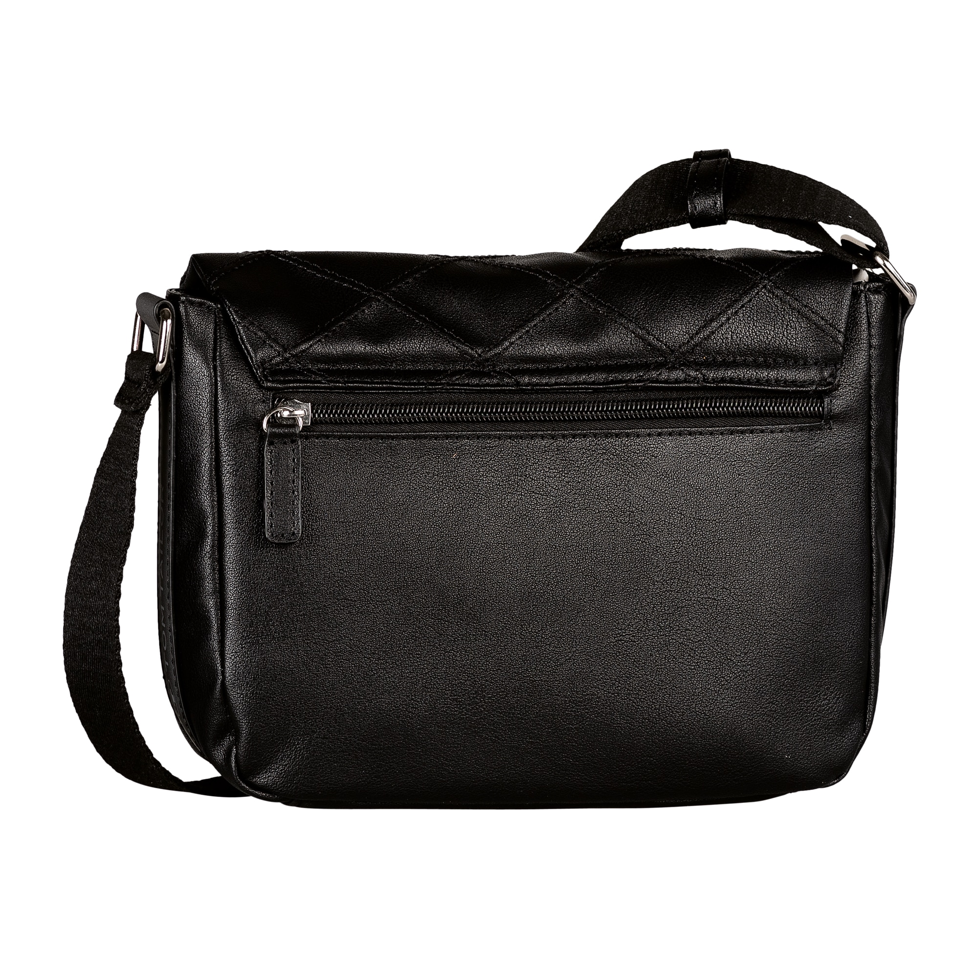 TOM TAILOR Sac à bandoulière »Skylar« similicuir matelassé concave, fine bande tissée et éléments réfléchissants