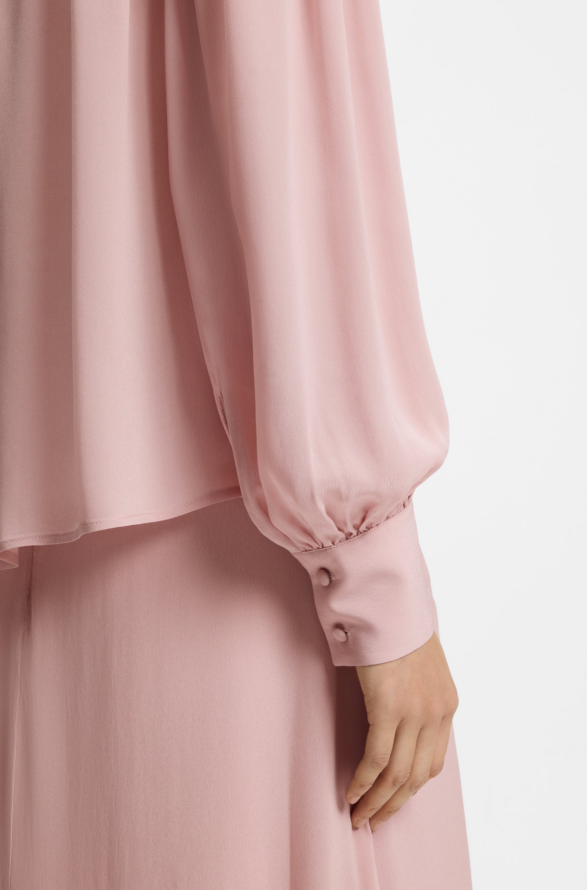 BOSS ORANGE Blouse à manches longues »Bethena Premium Damenmode« mit verdeckter Knopfleiste, Relaxed Fit