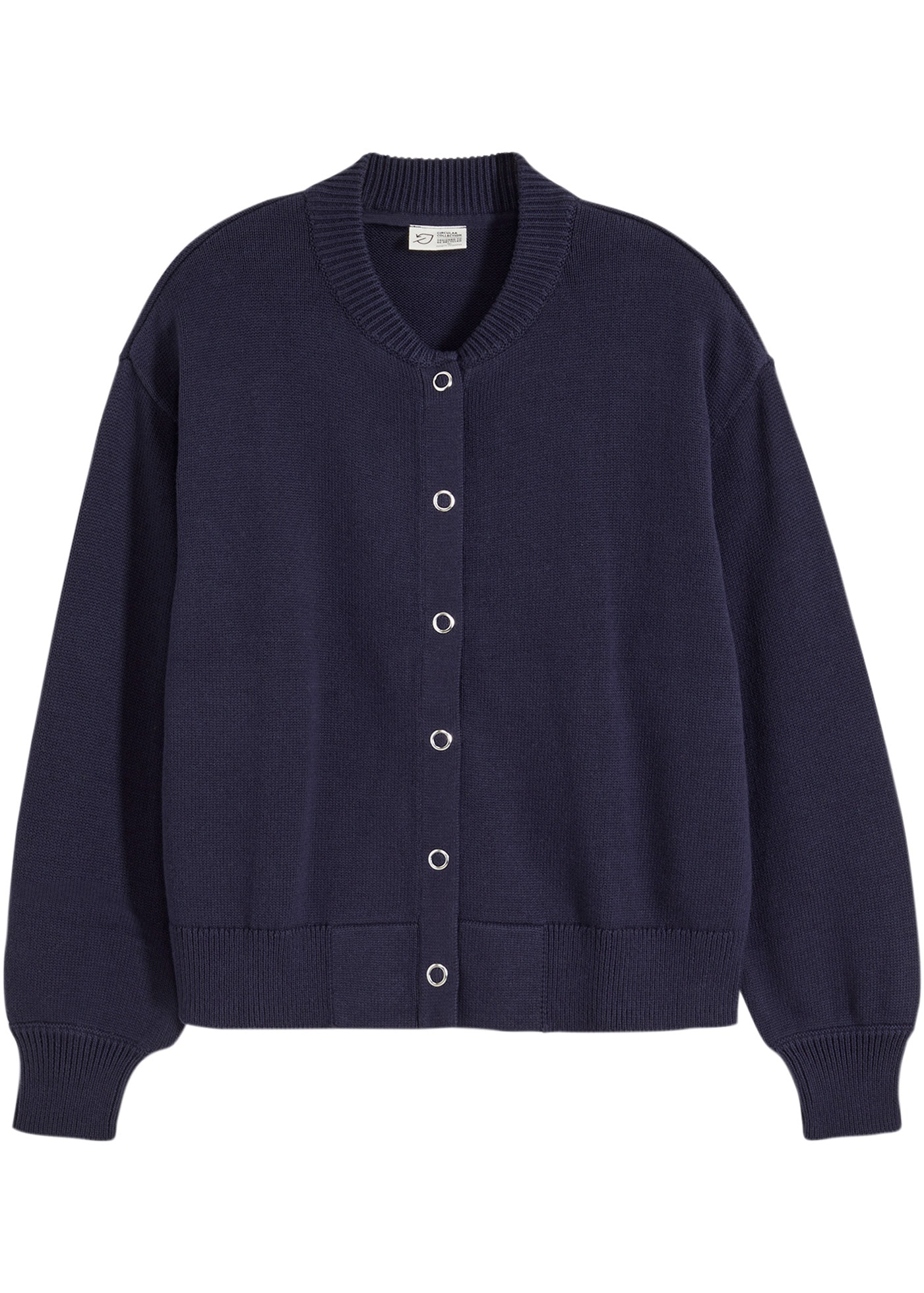 bonprix Strickjacke »Strickjacke aus reiner Baumwolle« Oversize Passform, mit Rippbündchen, aus Baumwolle, mit Knopfleiste