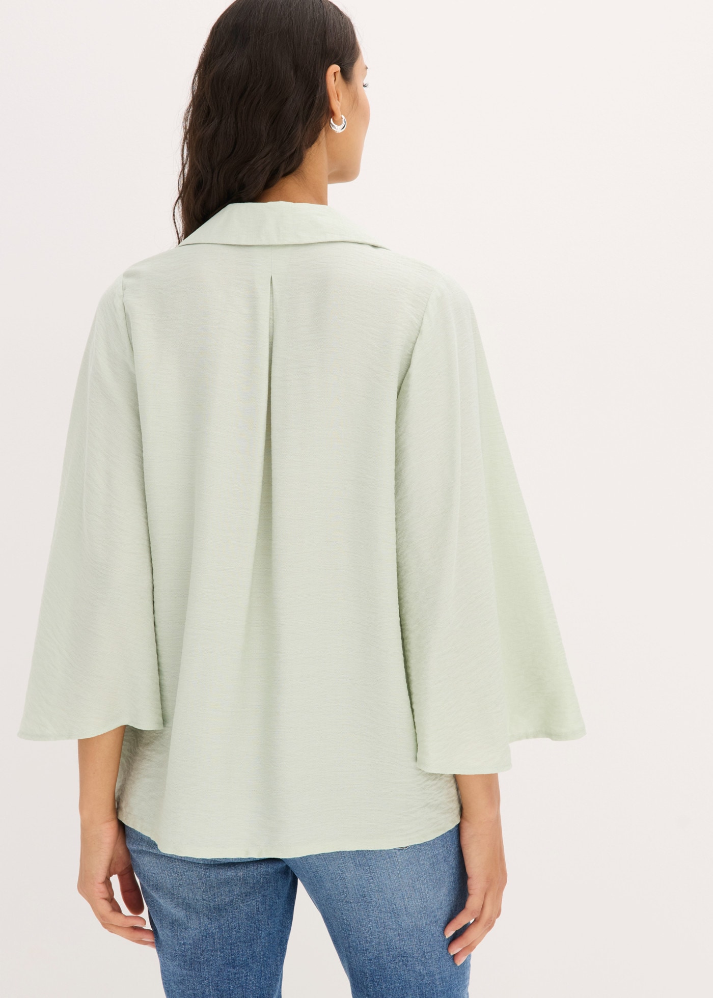 bonprix Tunique blouse tunique fluide, coupe ample, avec manches 7/8