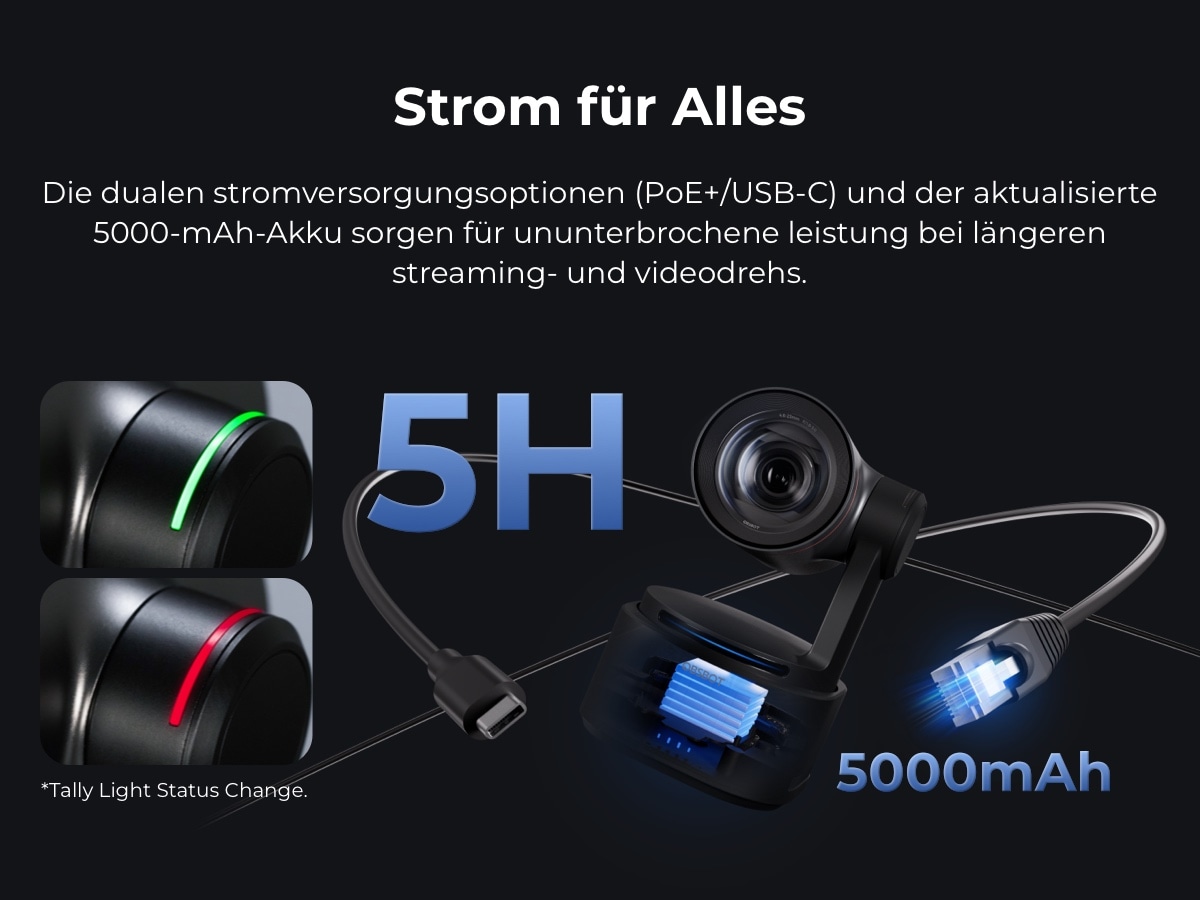 OBSBOT Caméscope »Tail 2« 5 foisx opt. Zoom