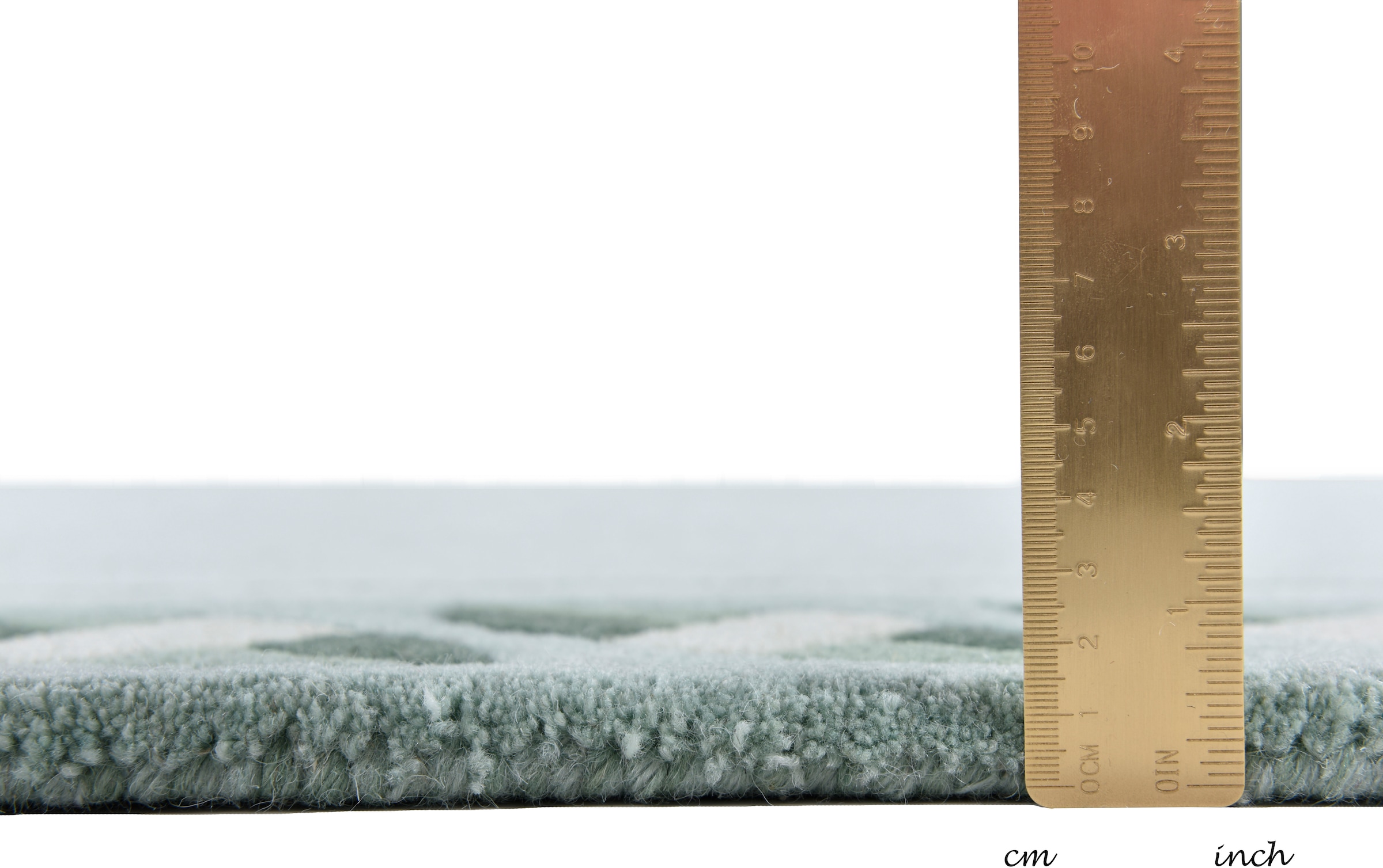 THEKO Wollteppich »Royal Nepali 3029« rechteckig 15 mm Höhe reine Wolle, handgetuftet, modernes Design, mit Bodüre