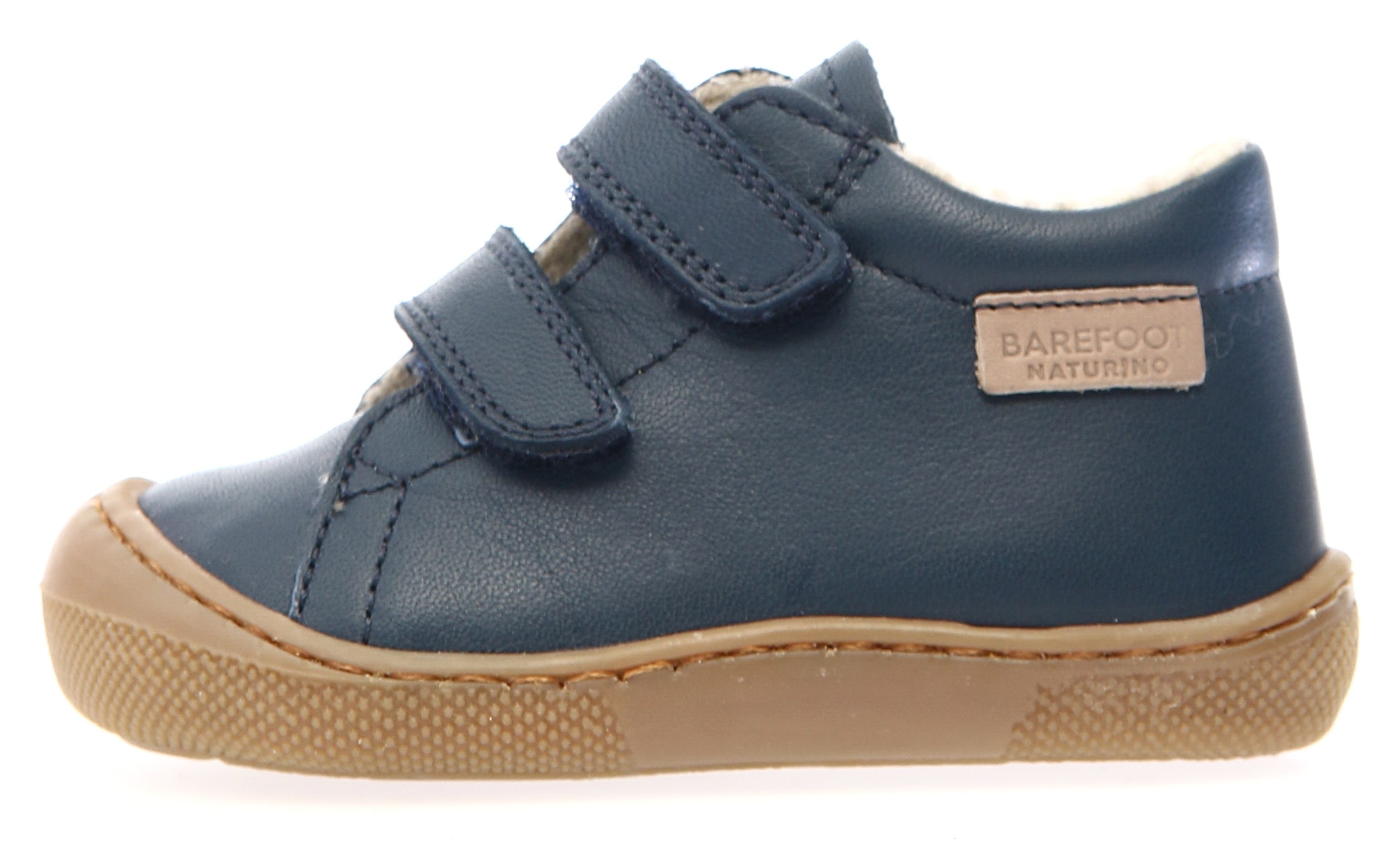 Naturino Chaussures de marche »Amur«  chaussure bébé, chaussure à scratch avec doublure en laine, gabarit de taille à télécharger