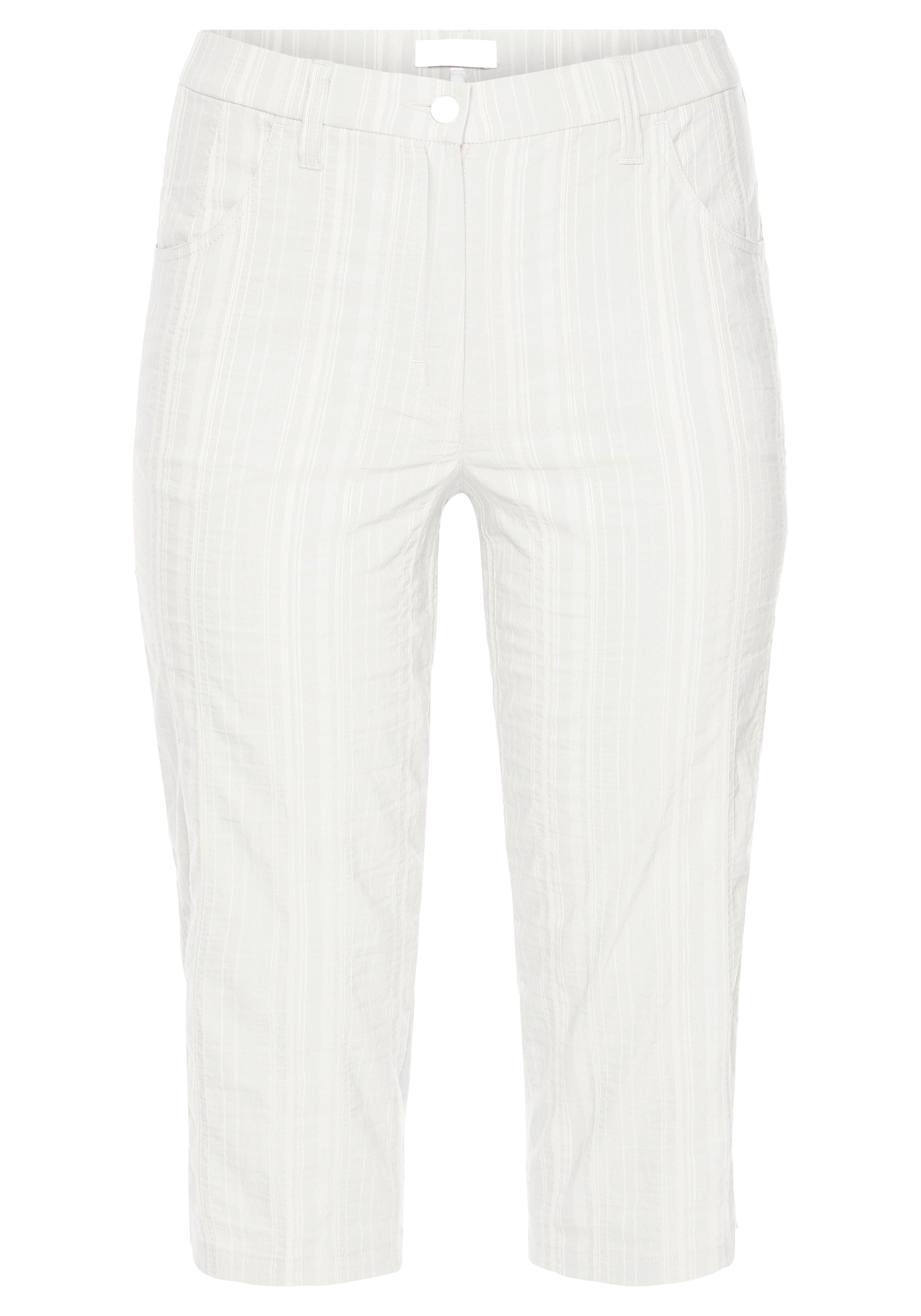 KjBRAND Caprihose »Babsie: bequemer Oberschenkel«  Sommerhose mit Strukturmuster